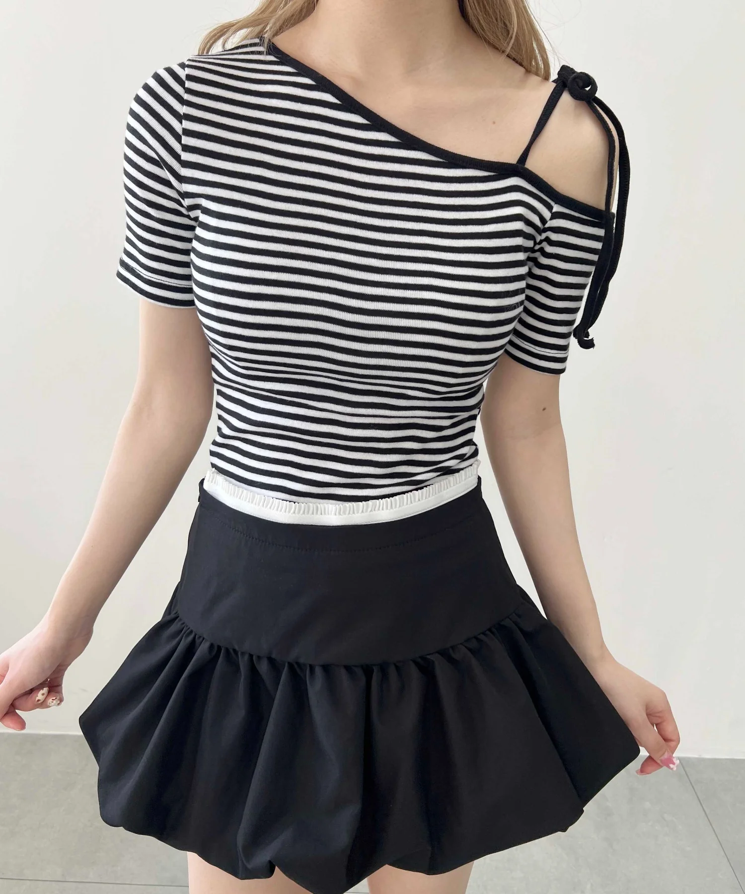 ボーダーワンショルTシャツ - Image 7