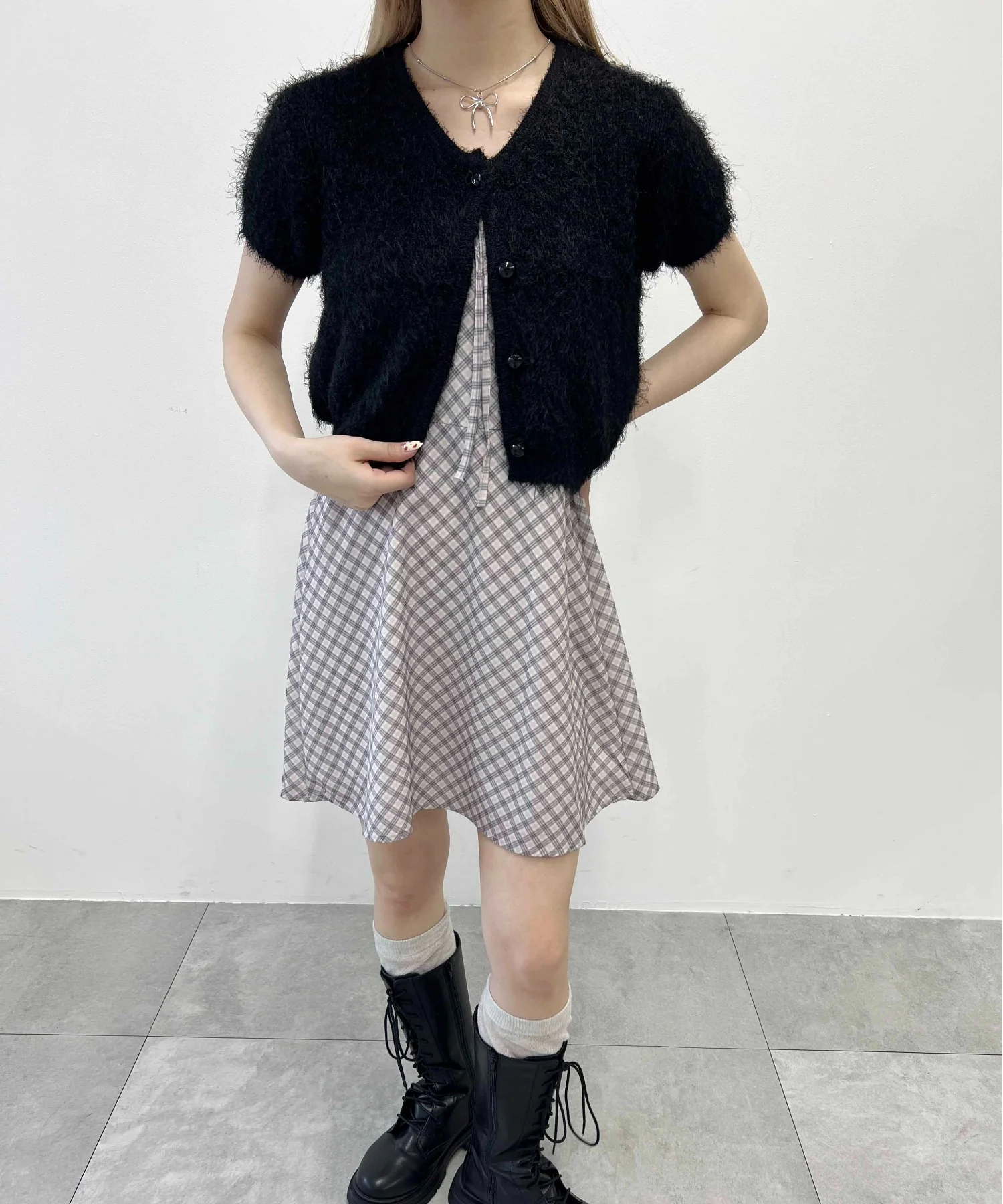コンパクトシャギー半袖カーディガン - Image 15