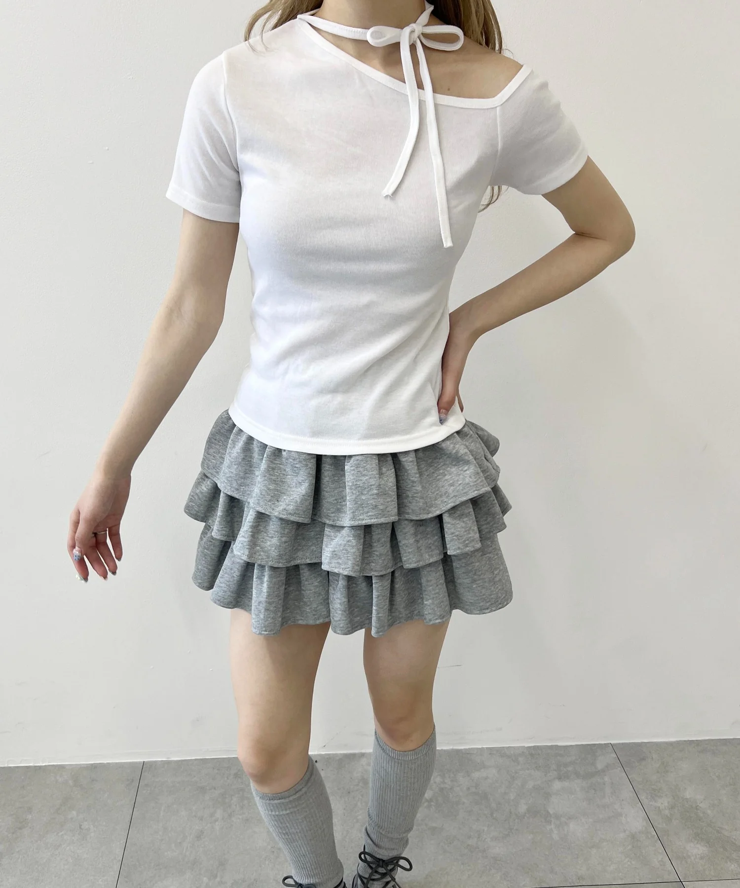 チョーカーデザインワンショルピチT - Image 18