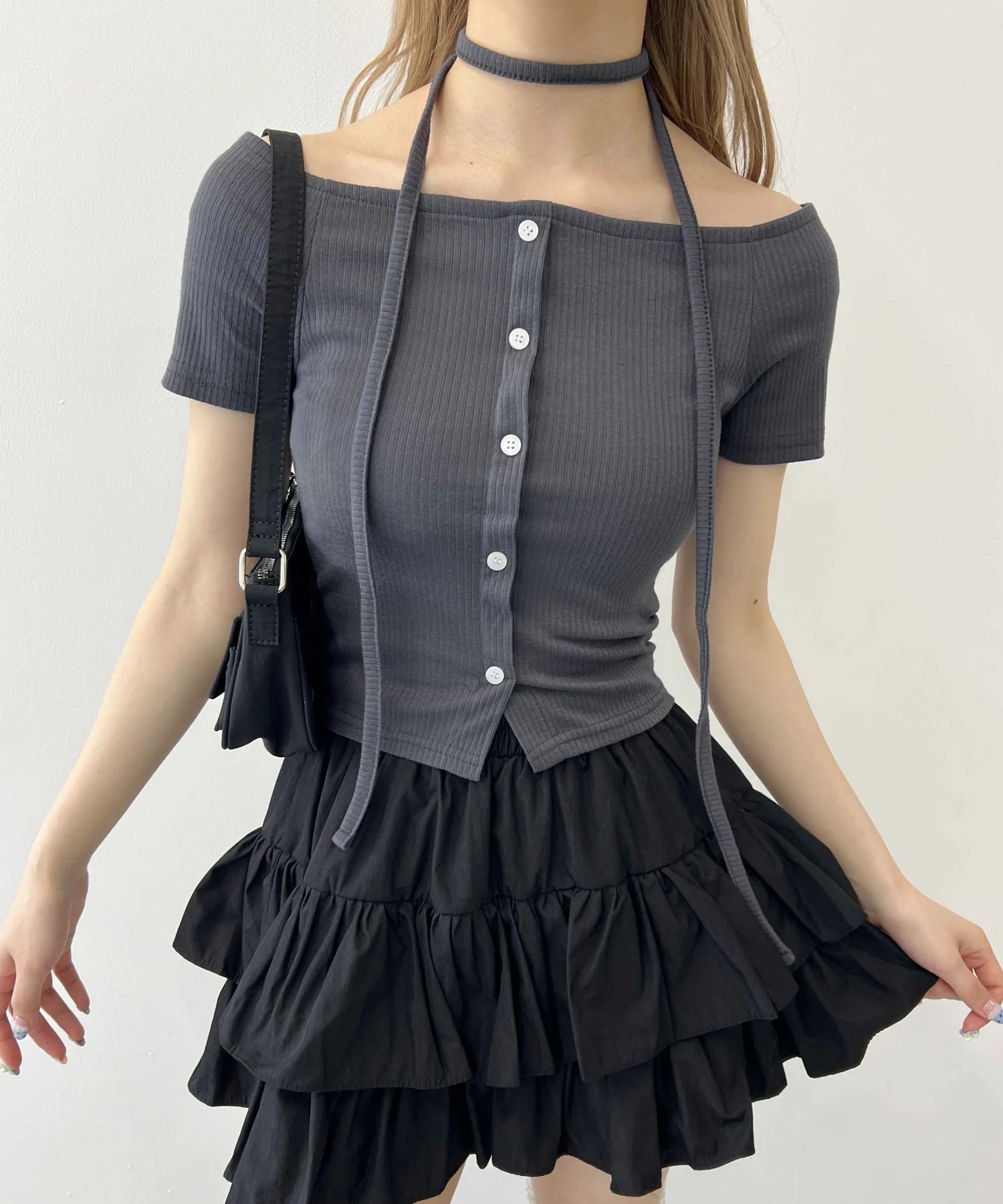 チョーカーセットオフショルTシャツ - Image 11