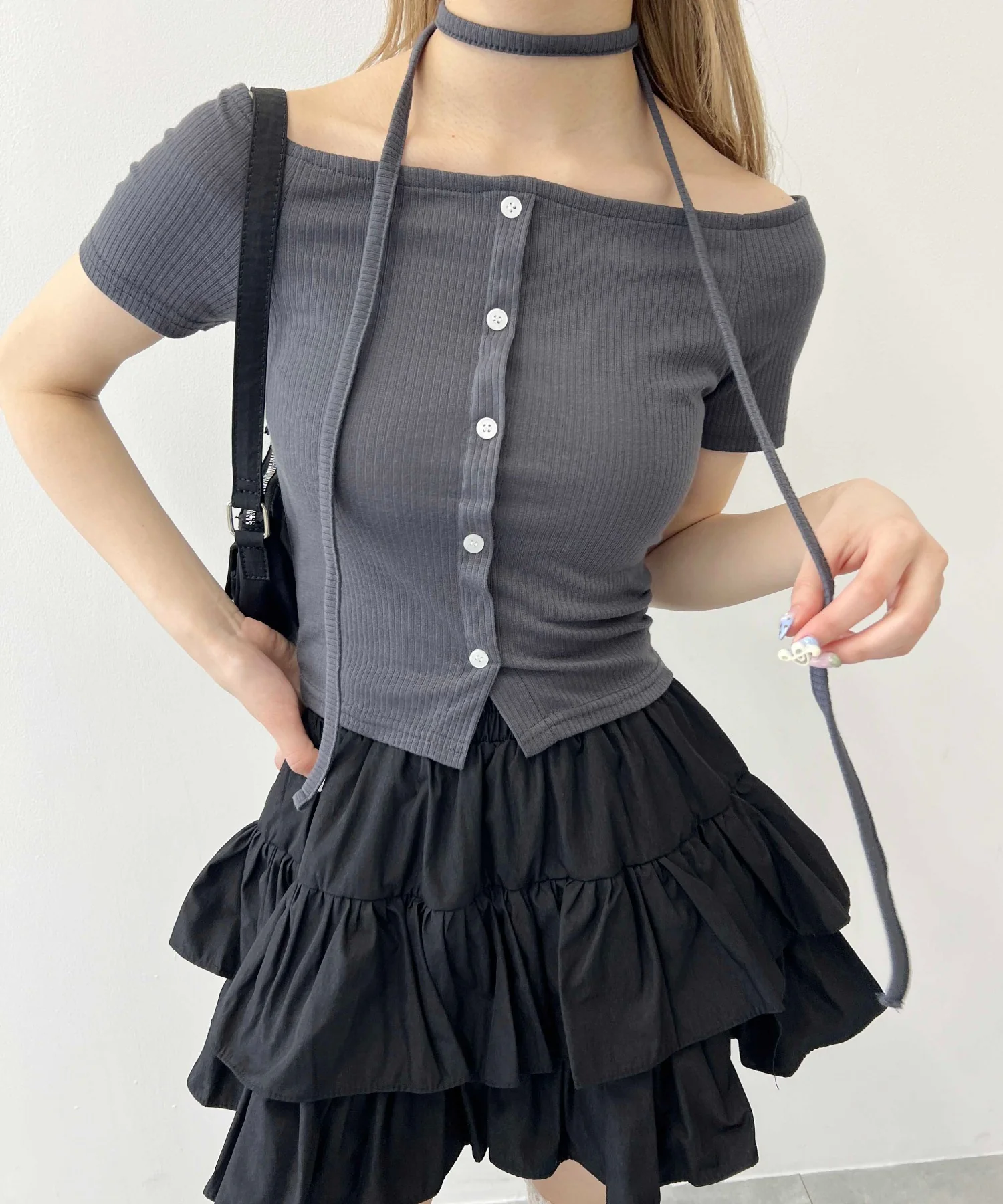 チョーカーセットオフショルTシャツ - Image 12
