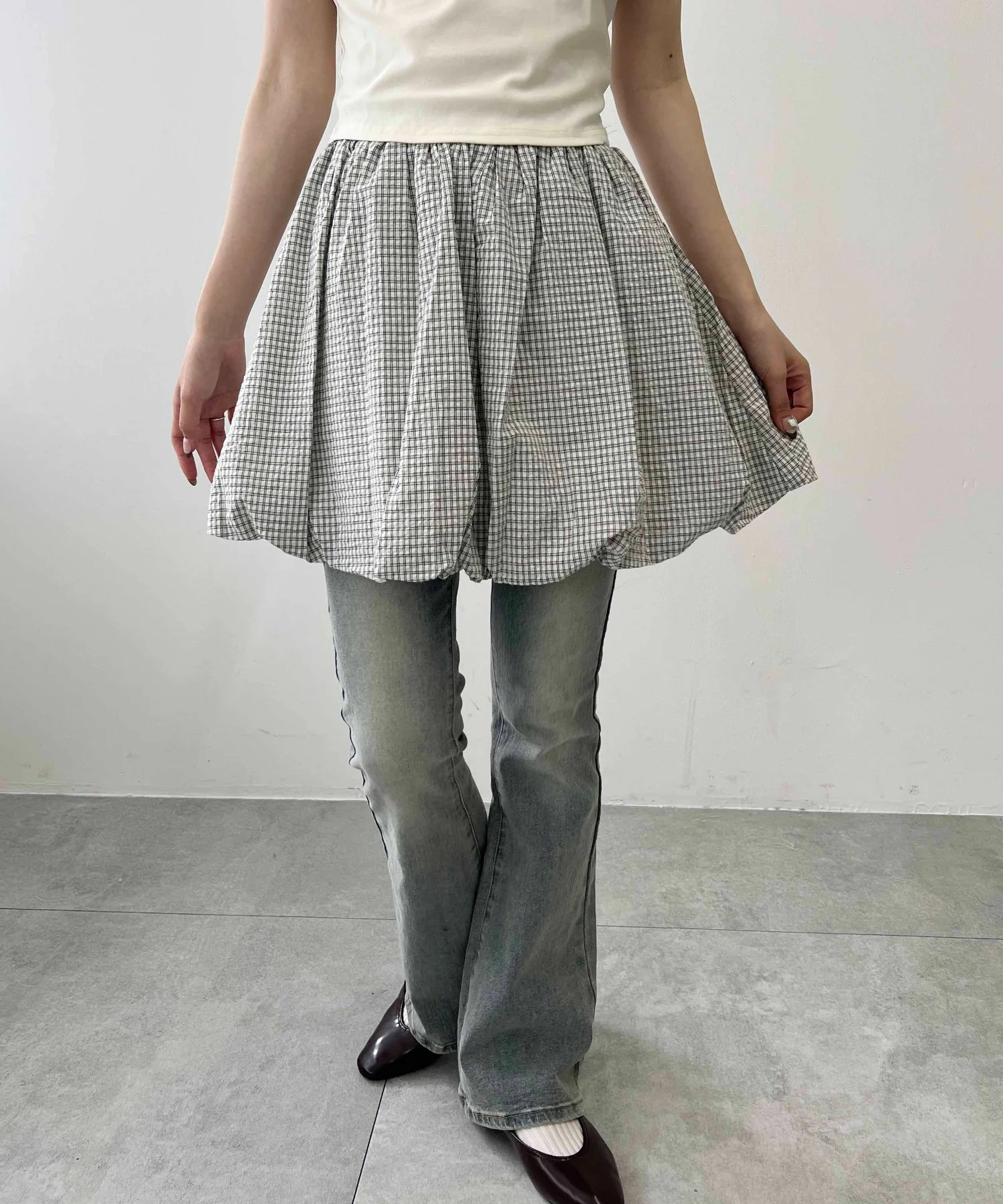 チェックバルーンスカート - Image 17