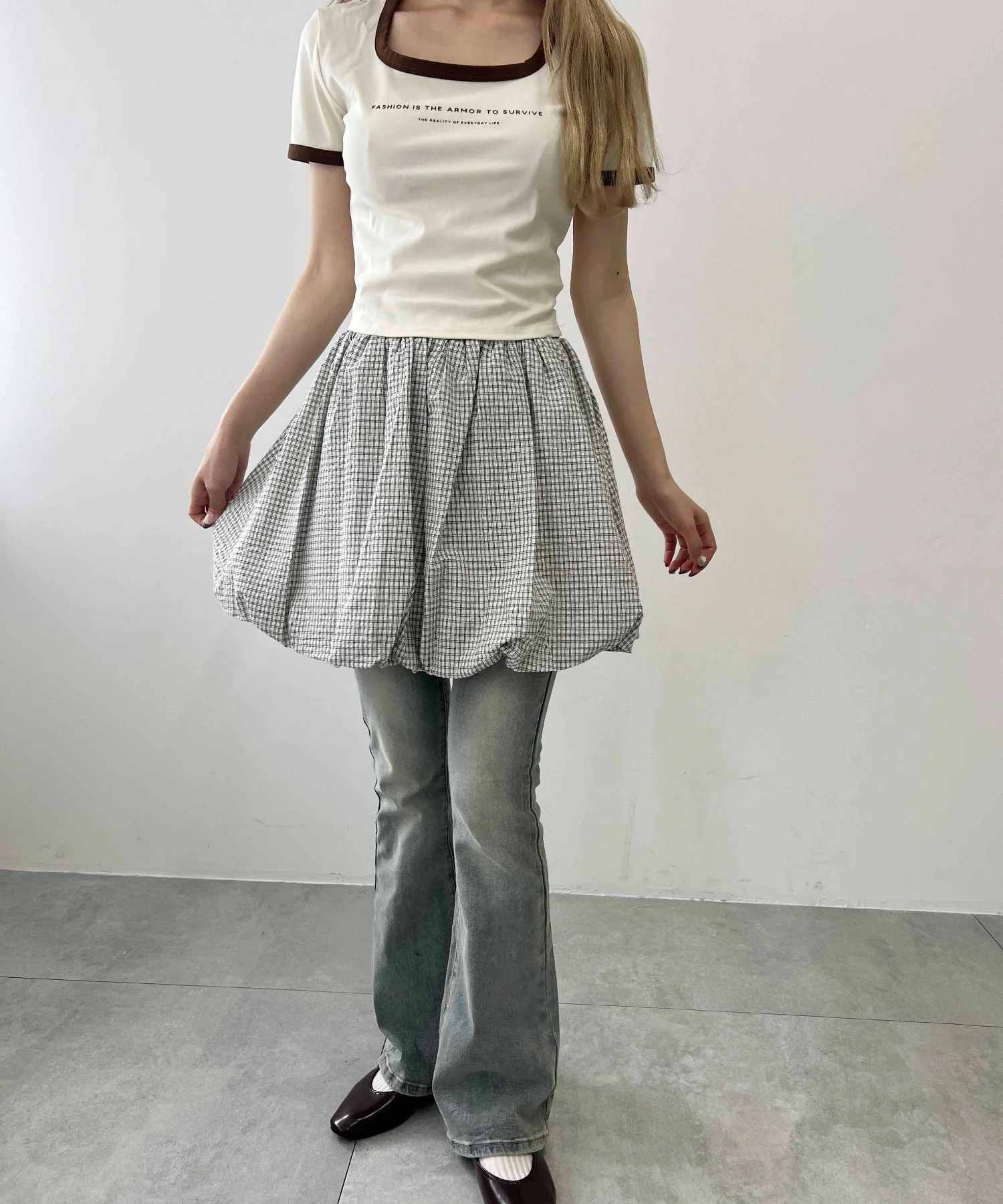 チェックバルーンスカート - Image 18