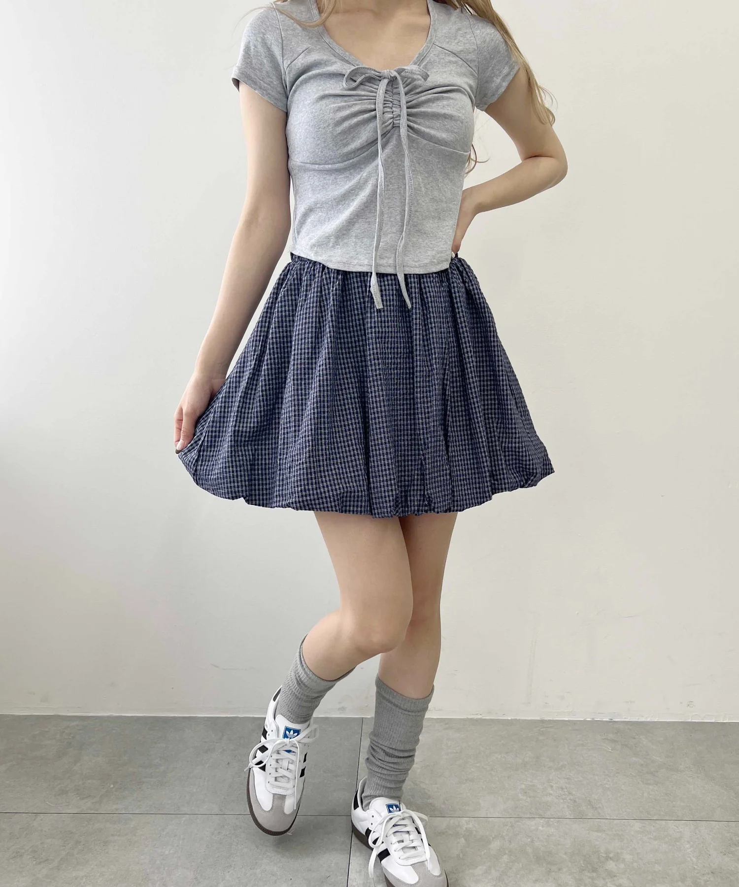 チェックバルーンスカート - Image 9