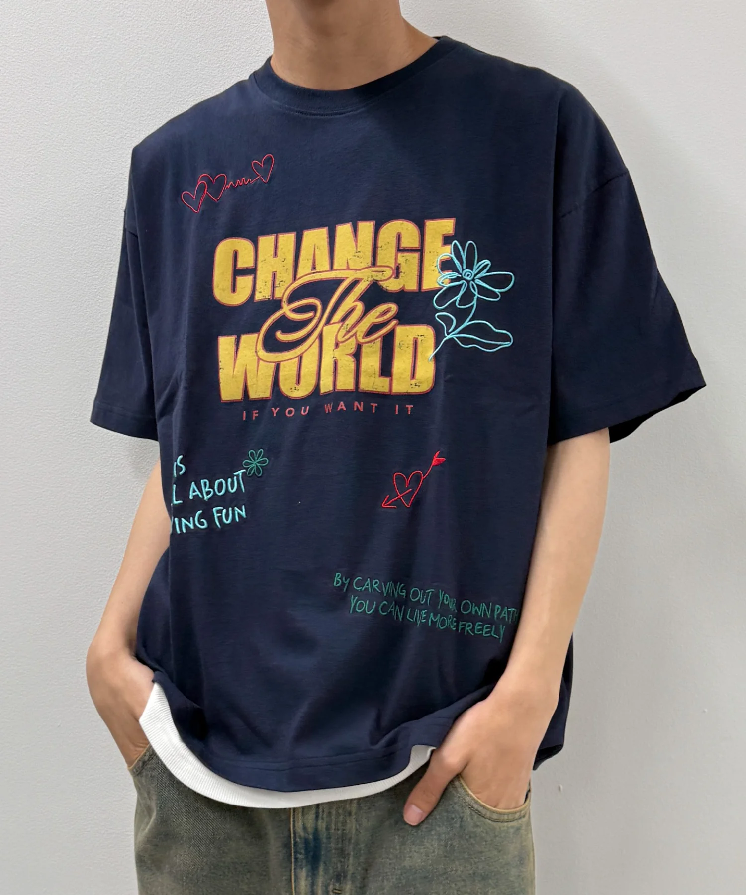 フロッキー刺繍T - Image 2