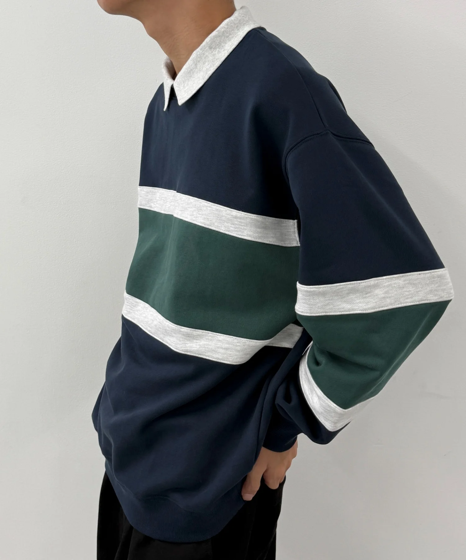 カラーパネルスウェットポロ - Image 11