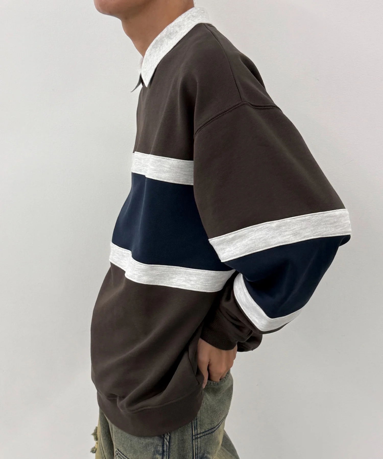 カラーパネルスウェットポロ - Image 7