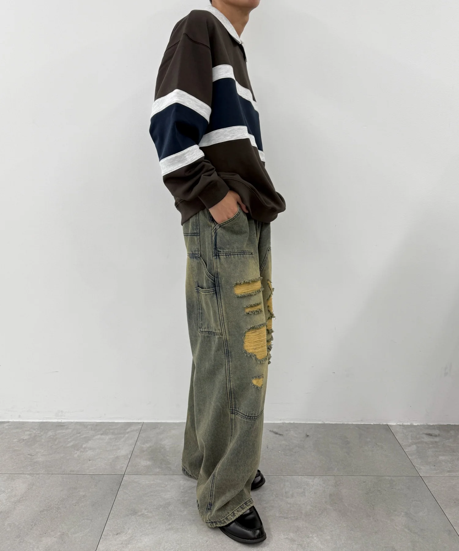 カラーパネルスウェットポロ - Image 8