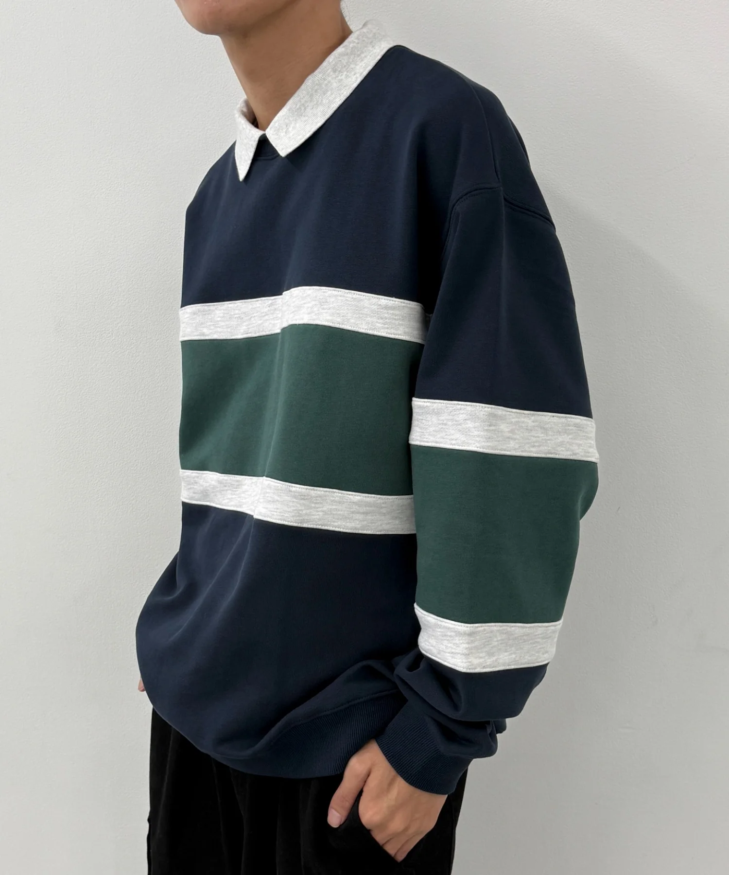 カラーパネルスウェットポロ - Image 9
