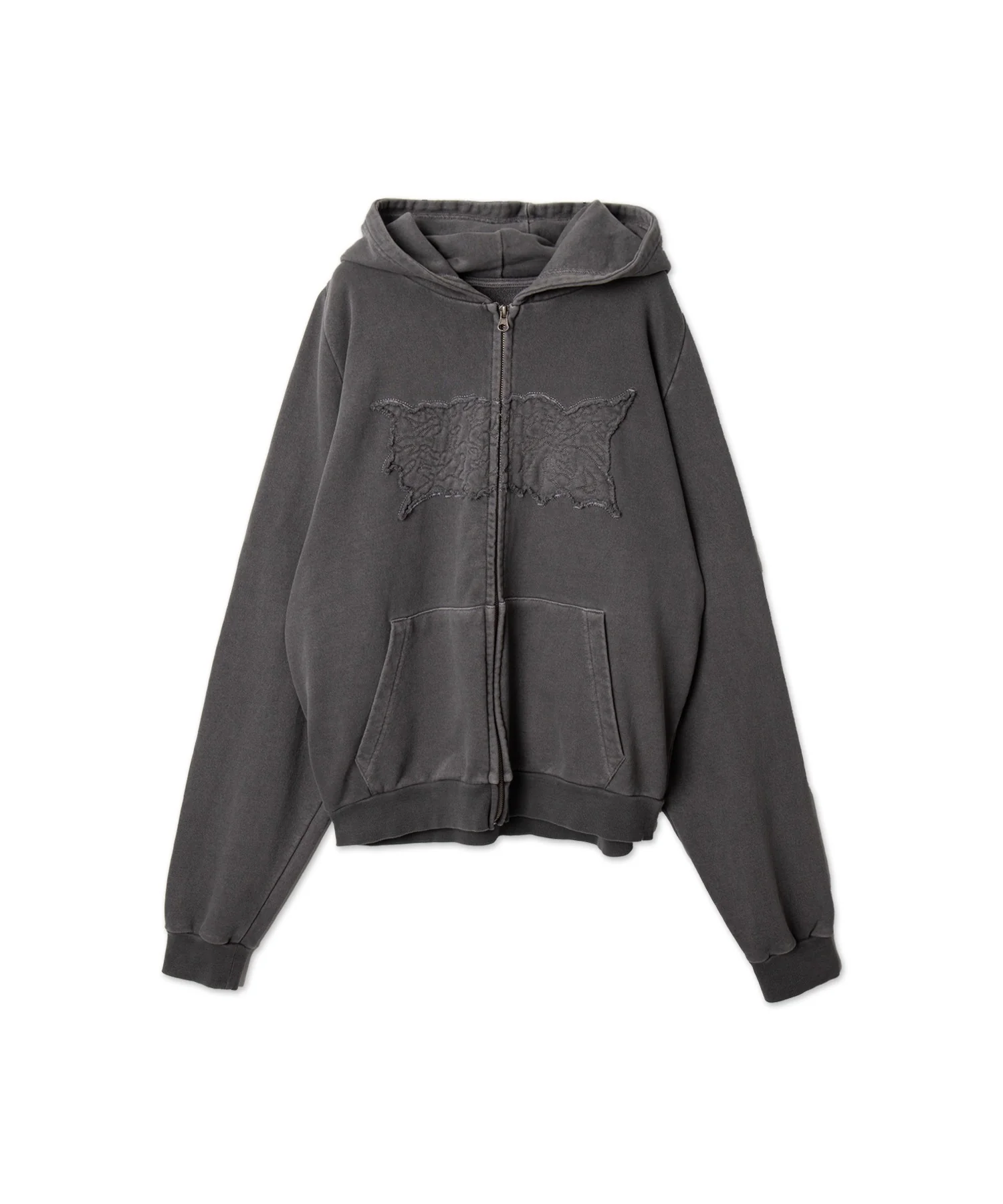 ピグメントダメージアップリケZIPパーカー - Image 42