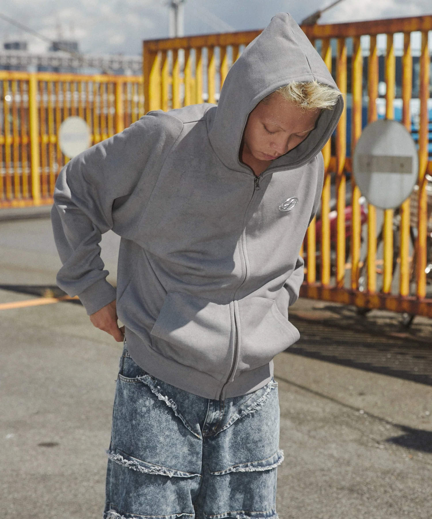 メタルワンポイントZIPパーカー - Image 8
