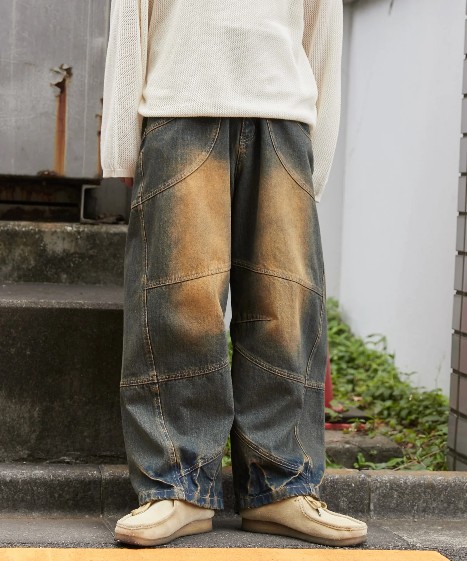 スーパービッグバレルレッグデニムパンツ - Image 10
