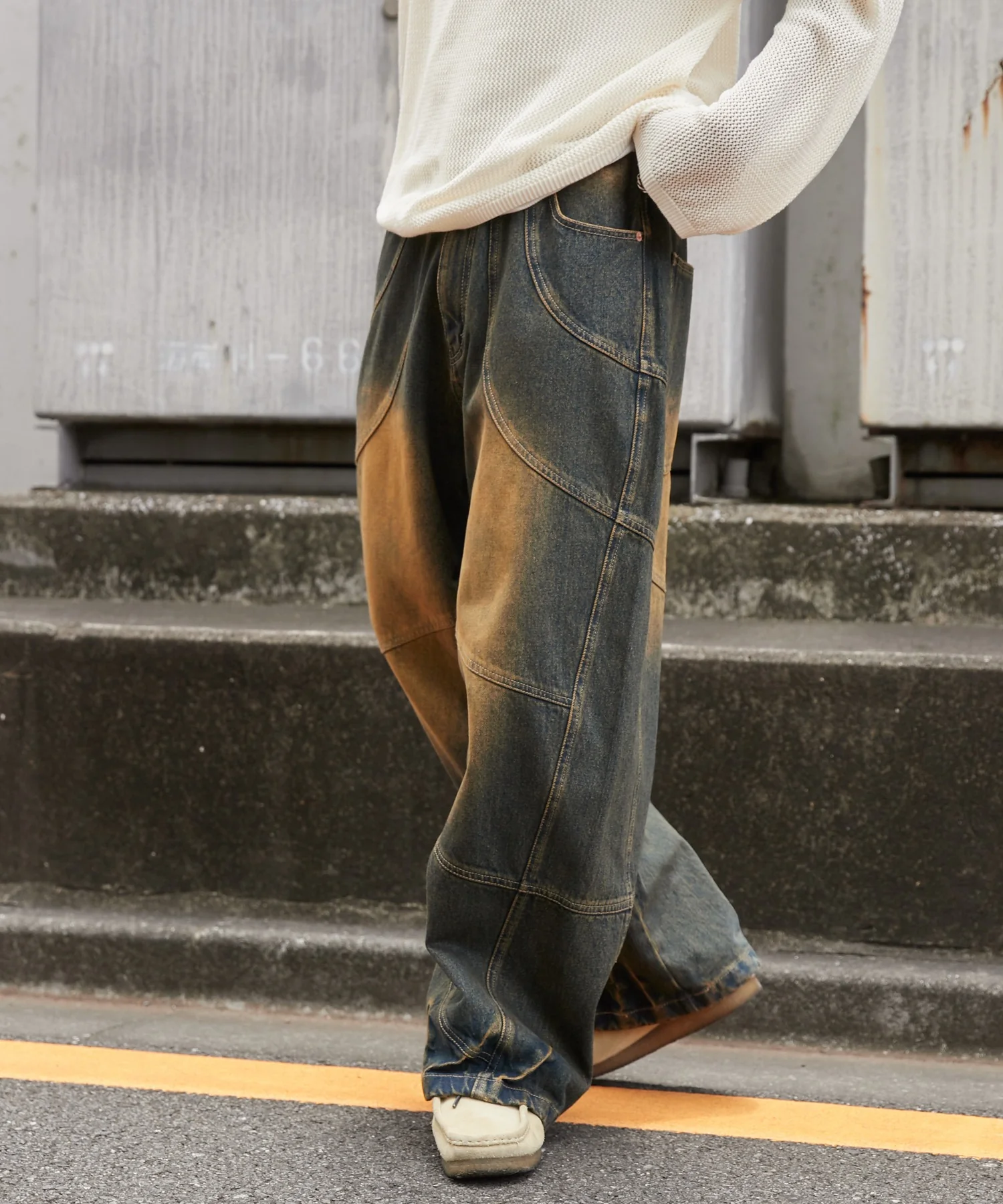スーパービッグバレルレッグデニムパンツ - Image 11
