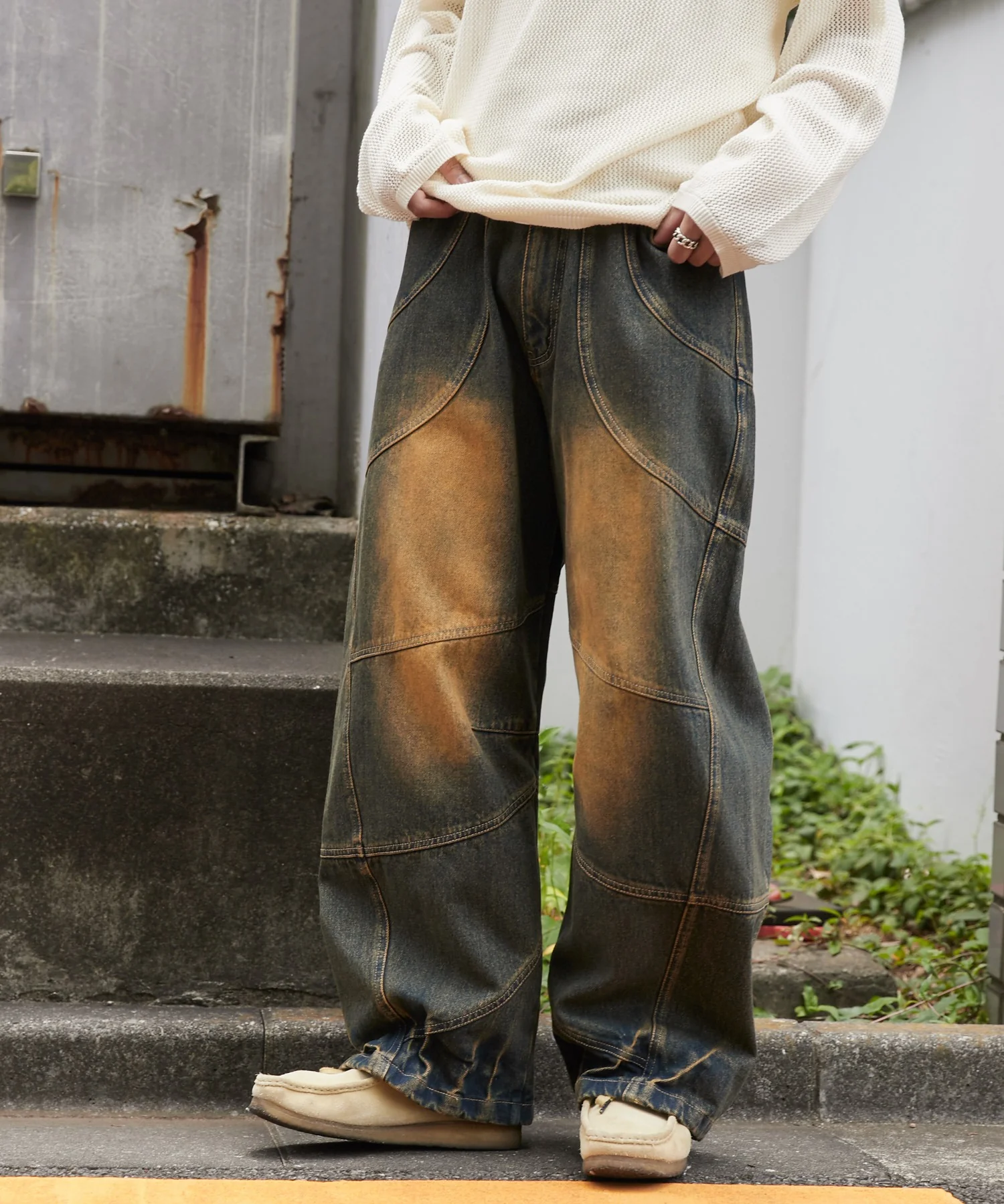 スーパービッグバレルレッグデニムパンツ - Image 14
