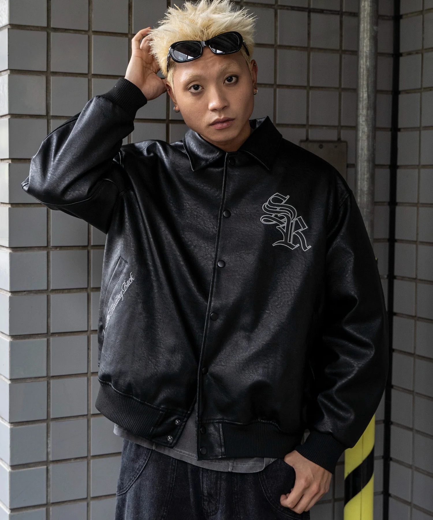 合皮グラフィックジャケット - Image 5