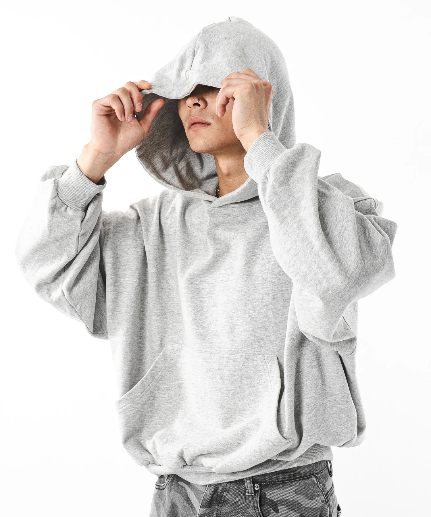バルーンクロップドプルパーカー - Image 12