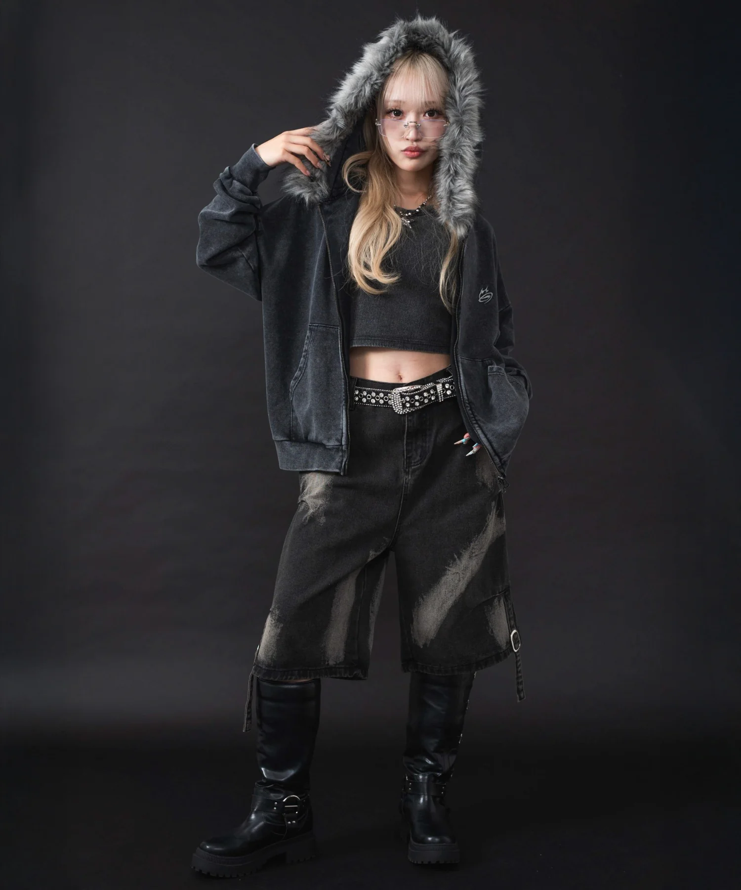 MA55IVE　ファーグラフィックZIPパーカー - Image 4