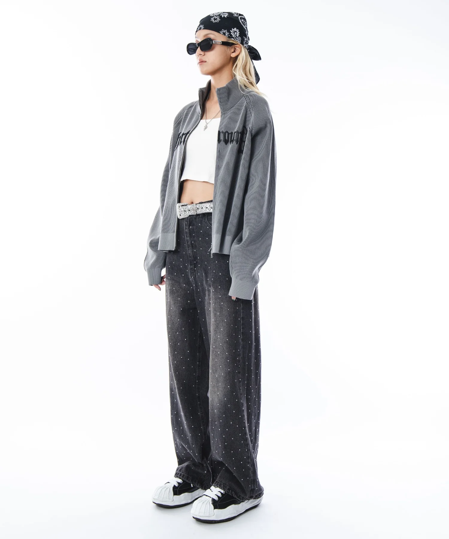 ショートグラフィックニットブルゾン - Image 30