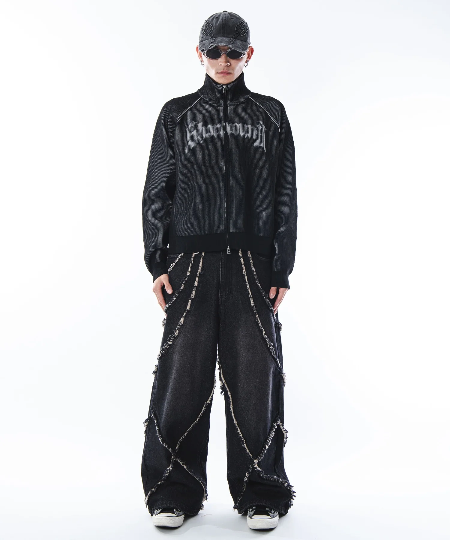 ショートグラフィックニットブルゾン - Image 39