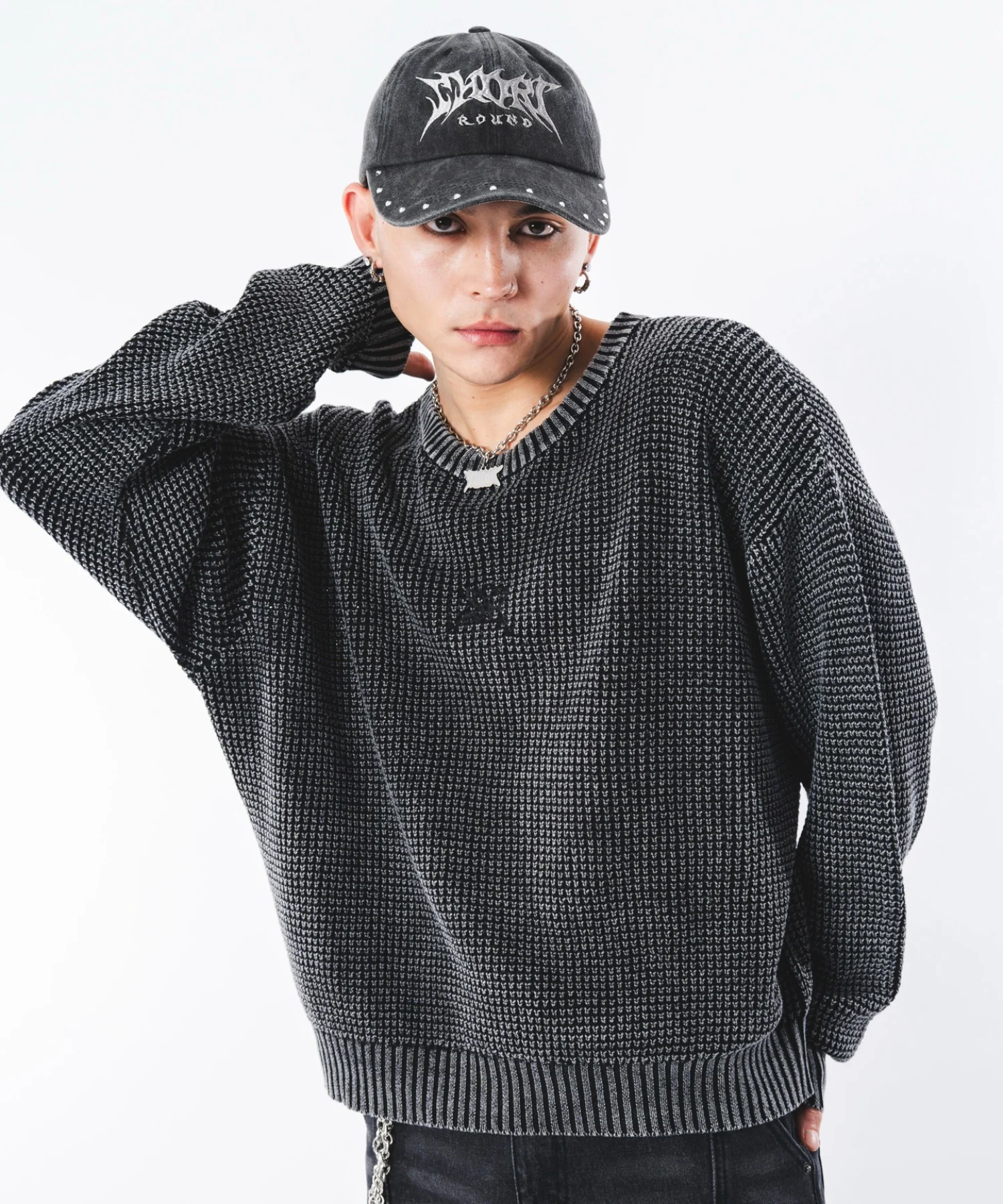 コンパクトフィットワッフルニットプルオーバー - Image 31