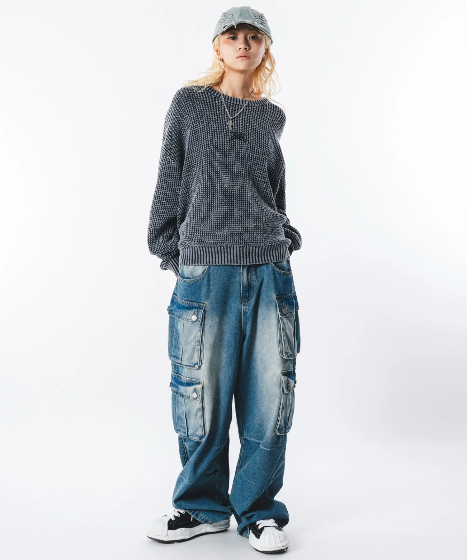 コンパクトフィットワッフルニットプルオーバー - Image 6