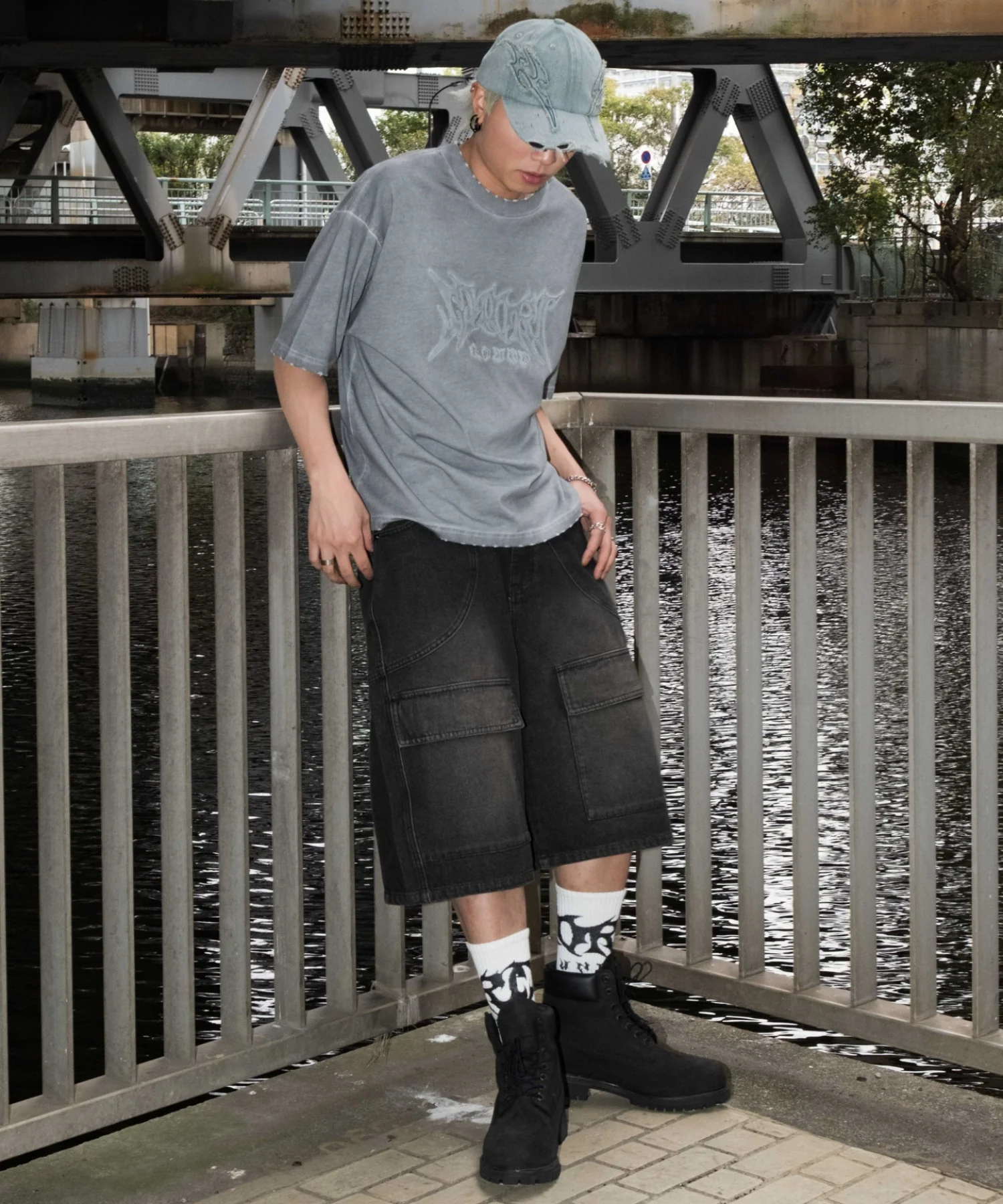 スウィッチングデニムカーゴショーツ - Image 4