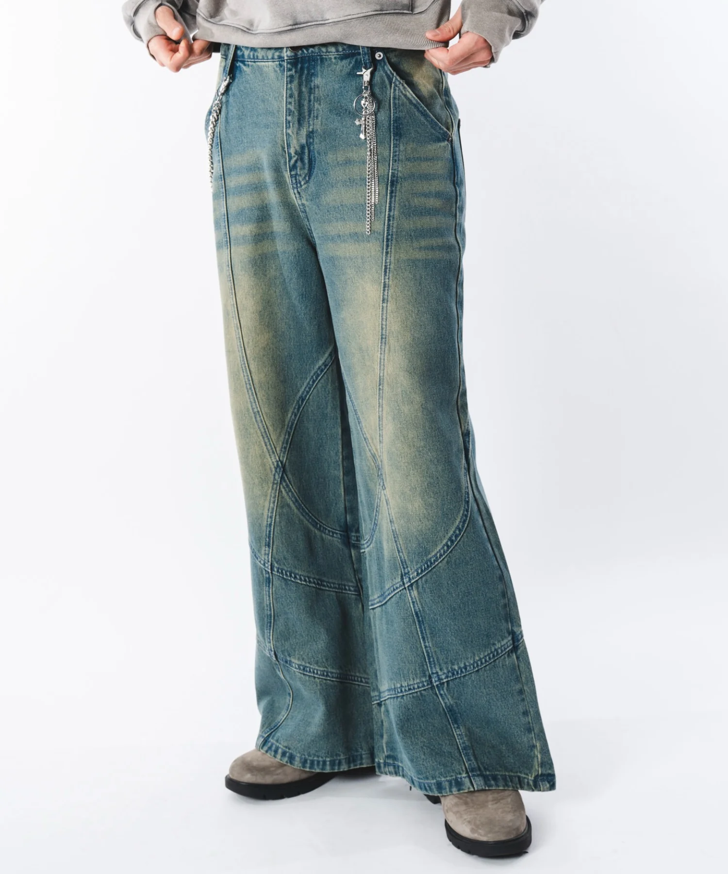 スウィッチングフレアデニムパンツ - Image 2