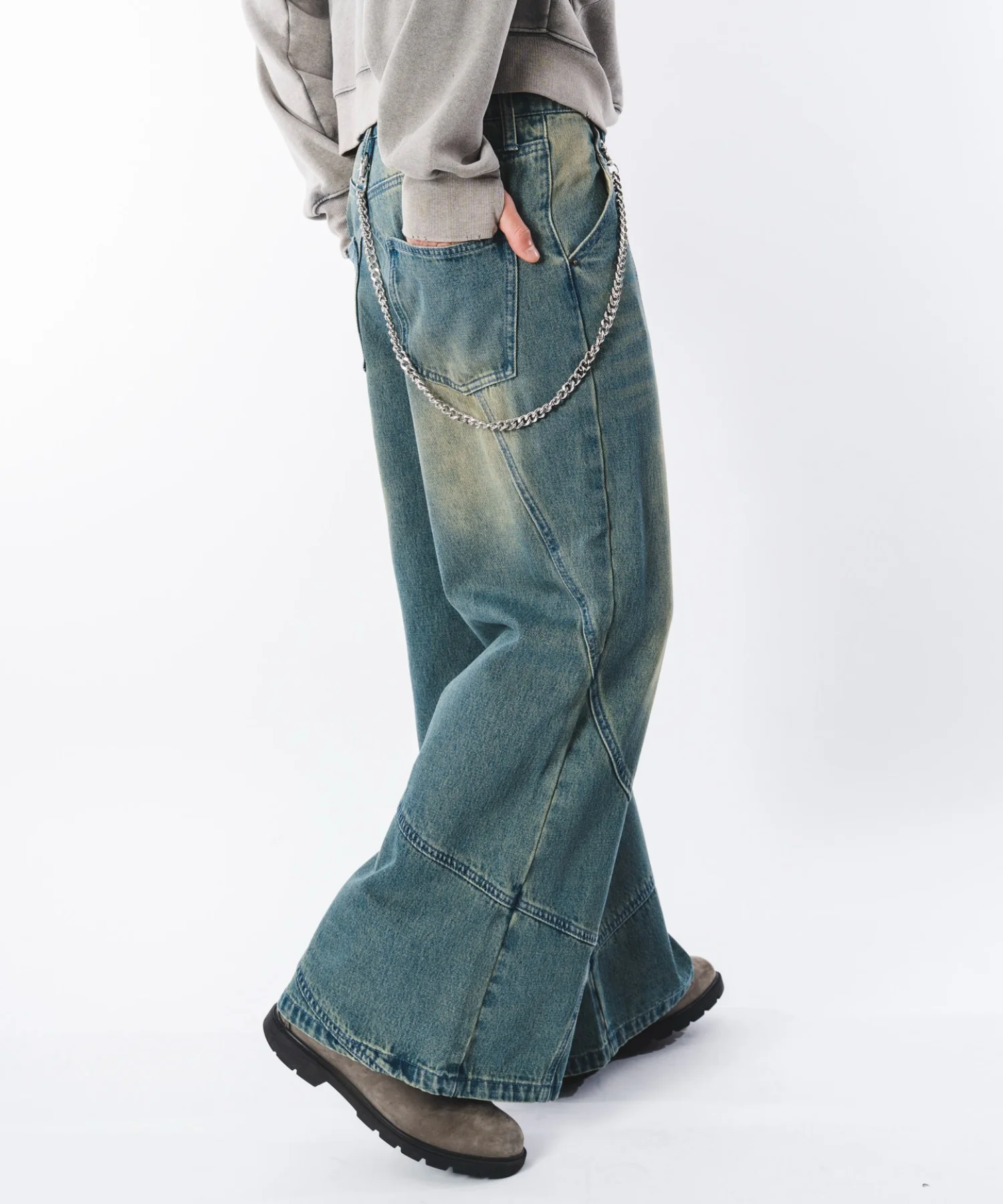 スウィッチングフレアデニムパンツ - Image 9