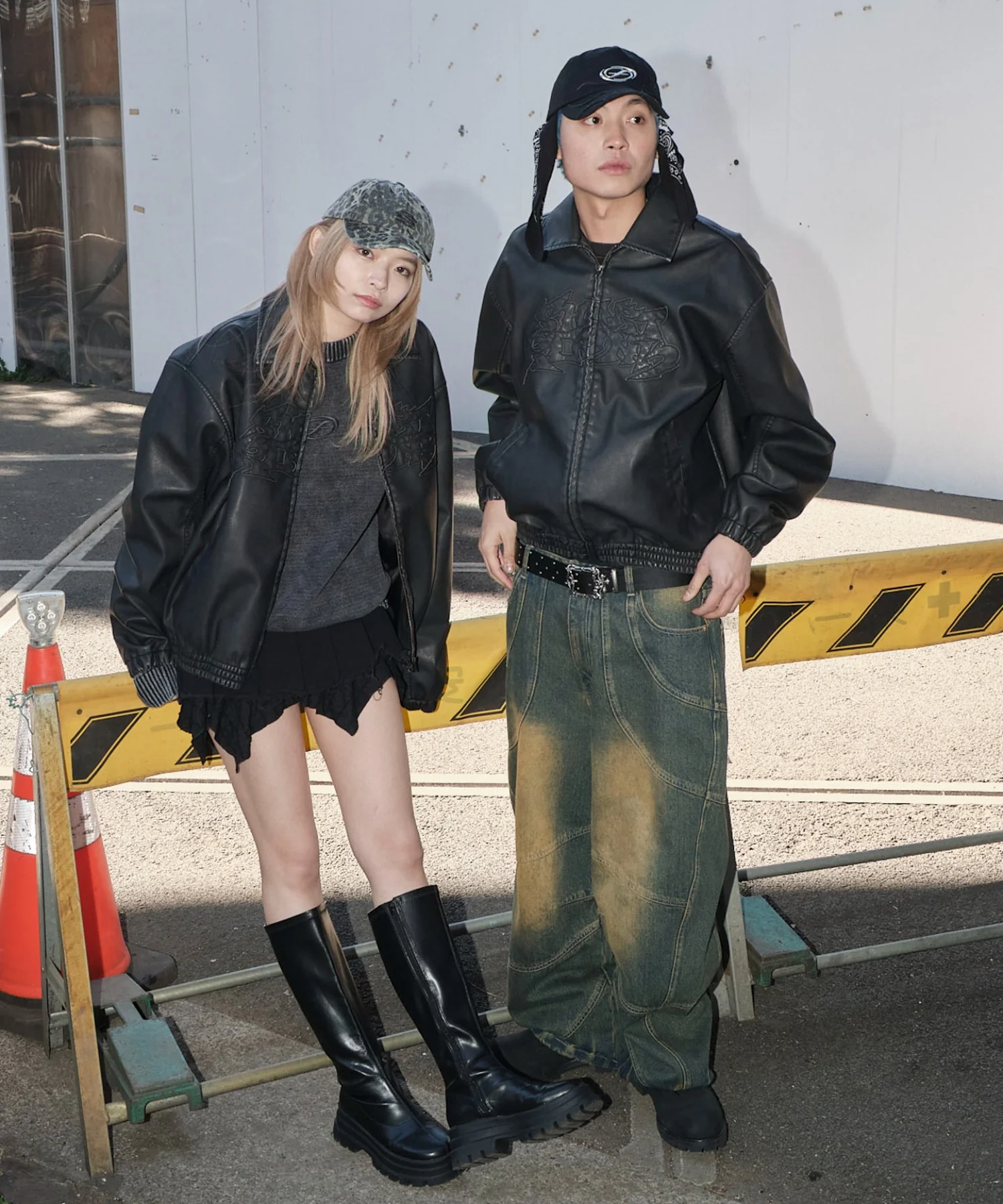 合皮ダメージアップリケブルゾン - Image 3