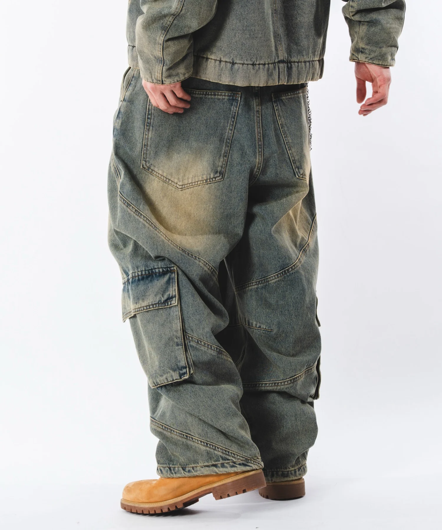 スウィッチングデニムカーゴパンツ - Image 10