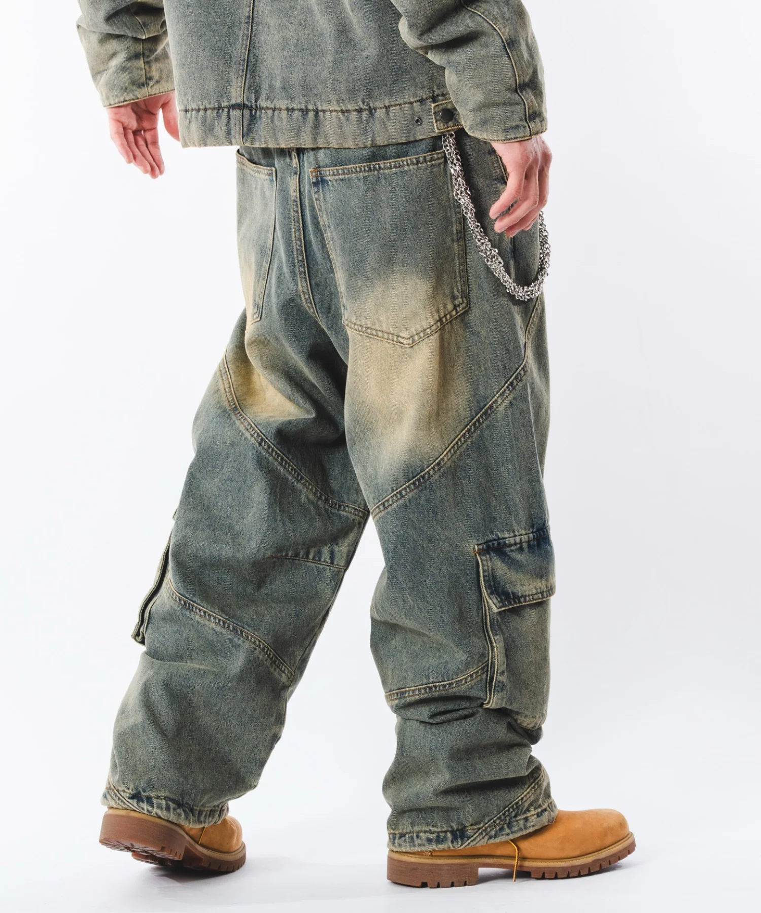 スウィッチングデニムカーゴパンツ - Image 11