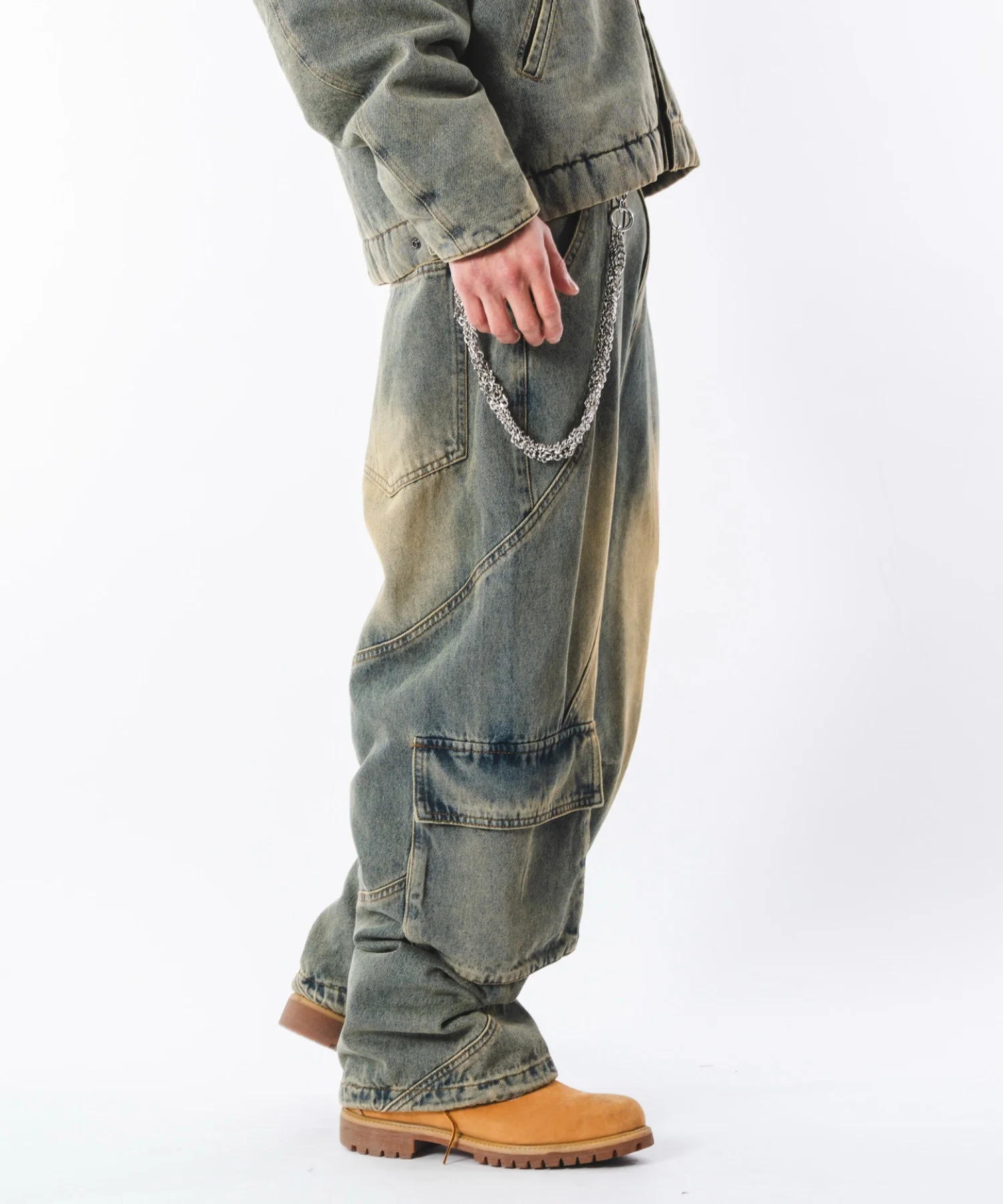 スウィッチングデニムカーゴパンツ - Image 12