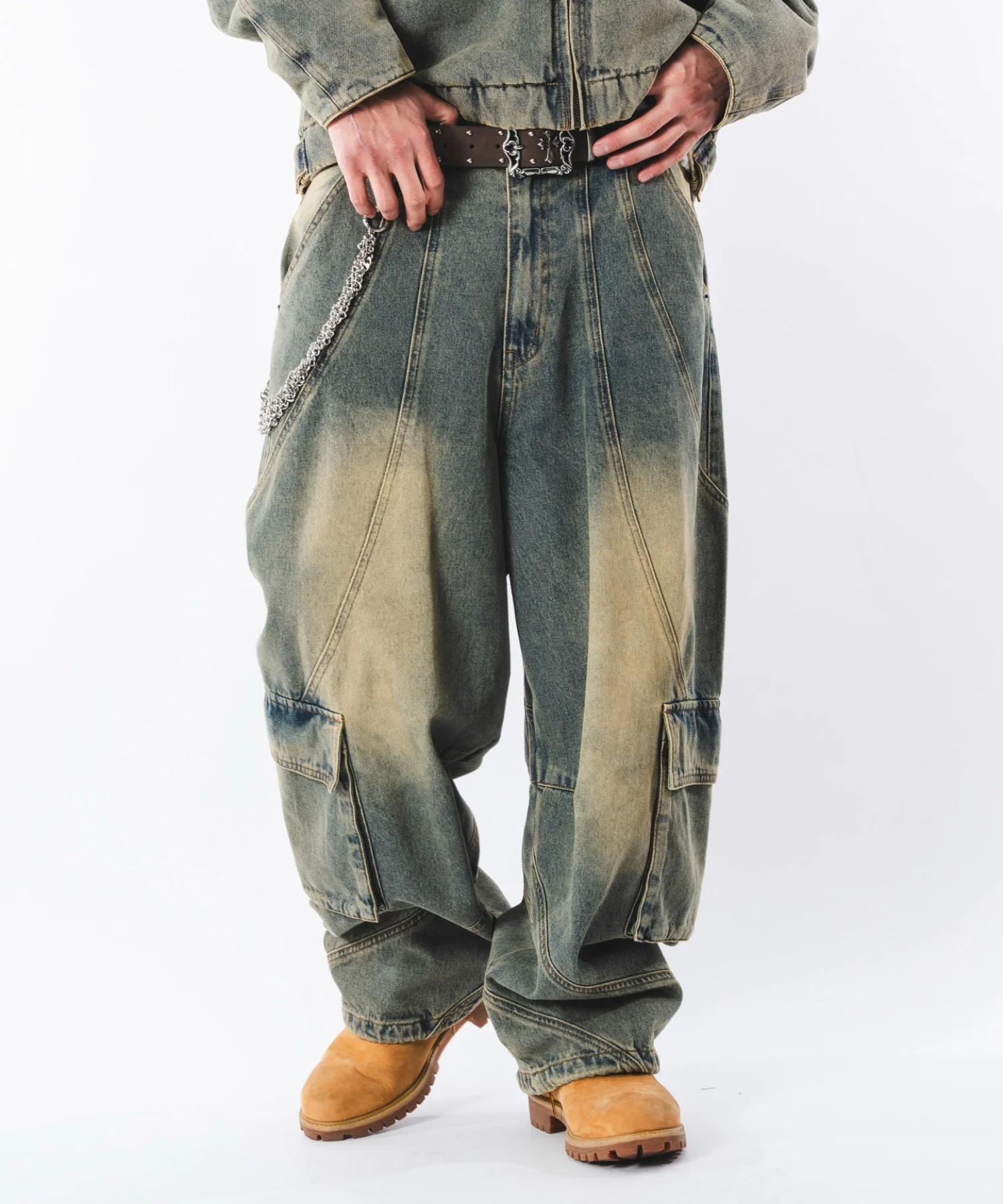 スウィッチングデニムカーゴパンツ - Image 13