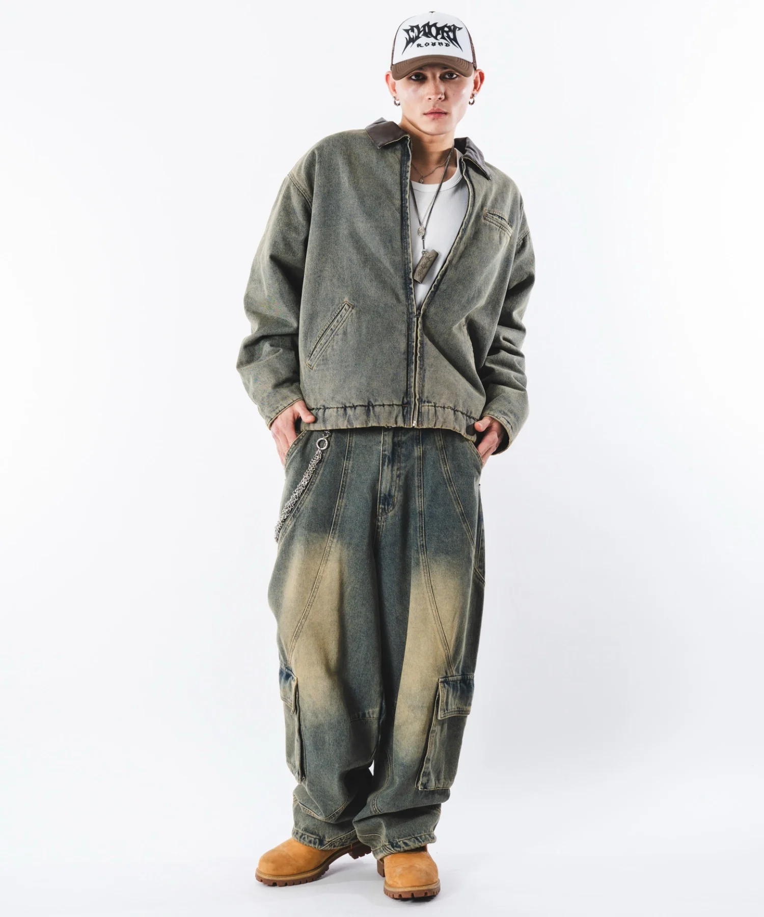 スウィッチングデニムカーゴパンツ - Image 18
