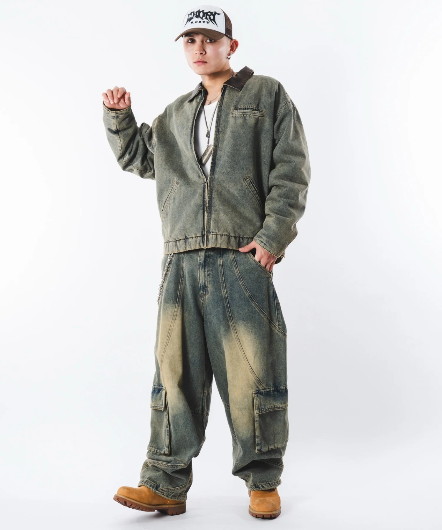 スウィッチングデニムカーゴパンツ - Image 19