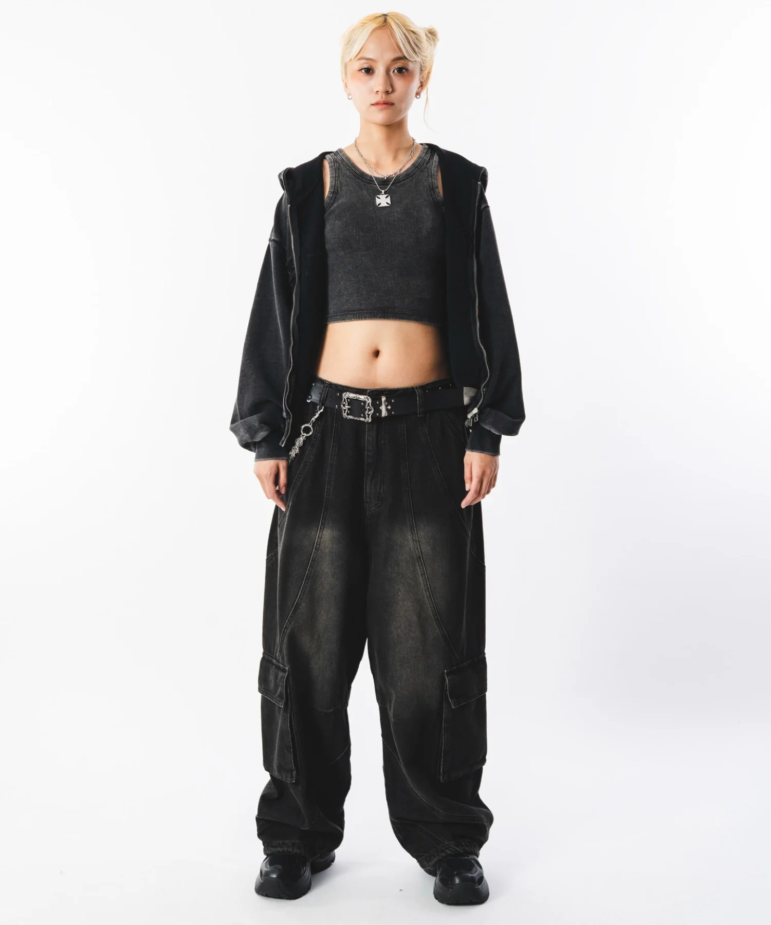 スウィッチングデニムカーゴパンツ - Image 25