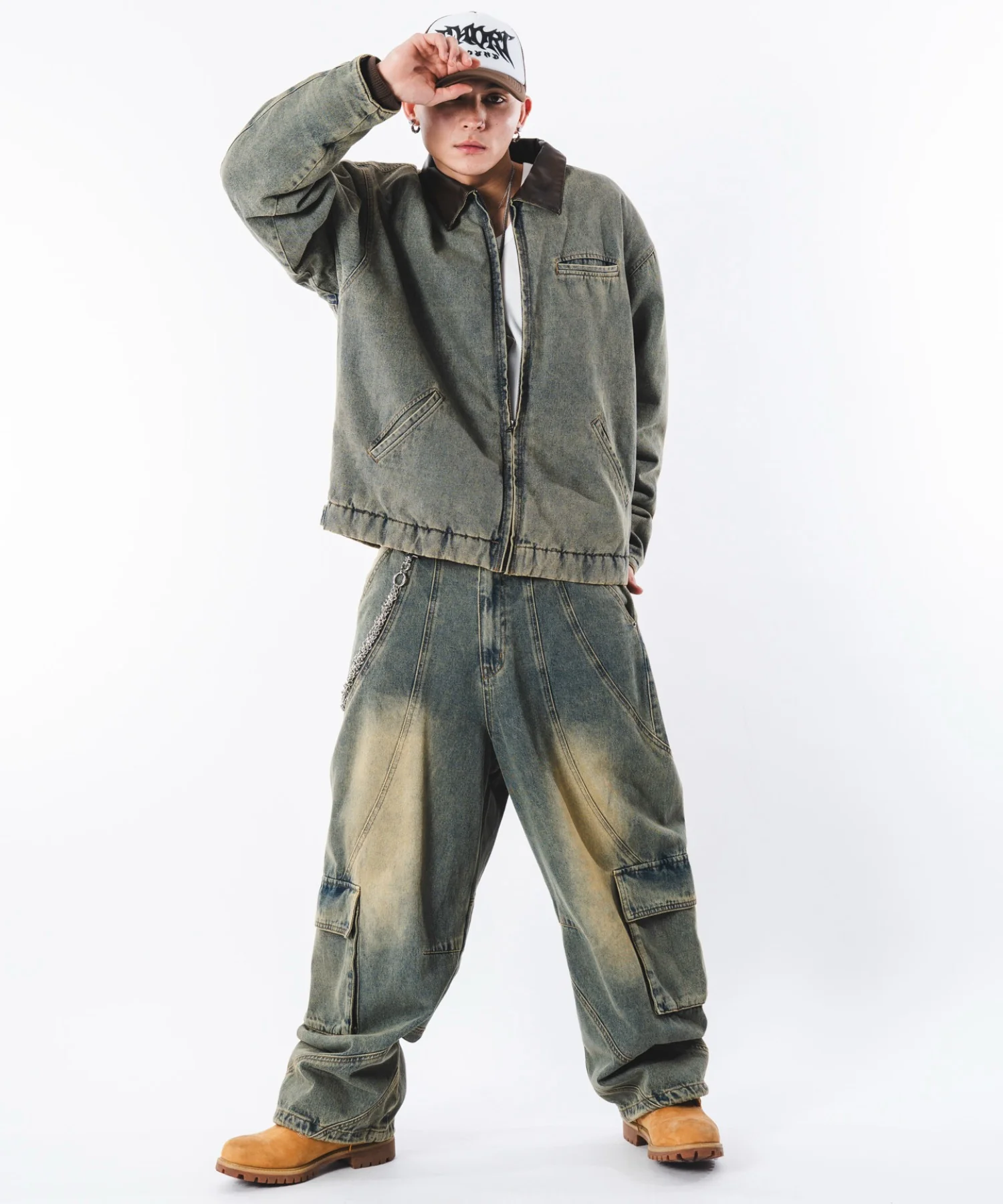 スウィッチングデニムカーゴパンツ - Image 3