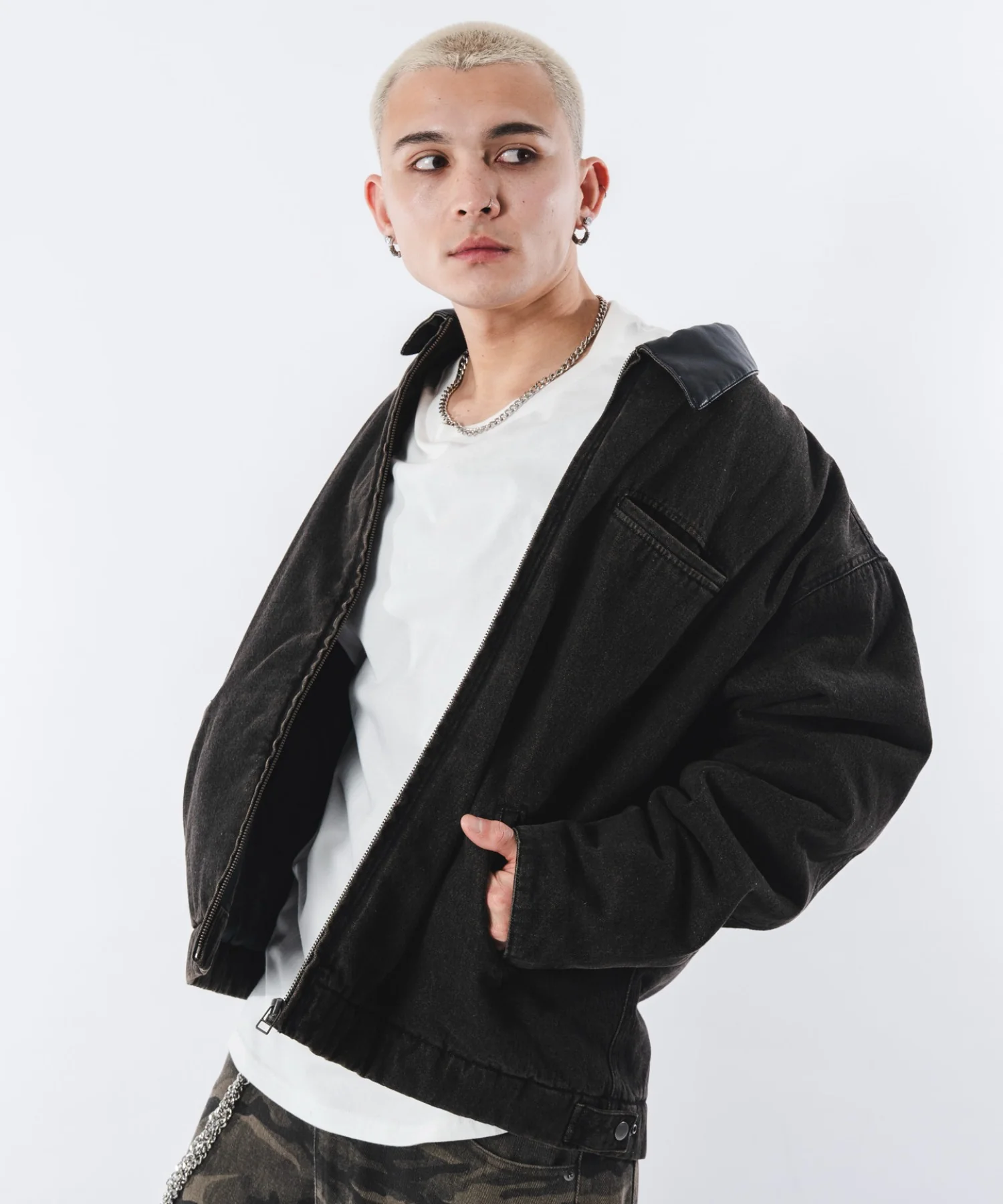 キルティングZIPデニムジャケット - Image 31