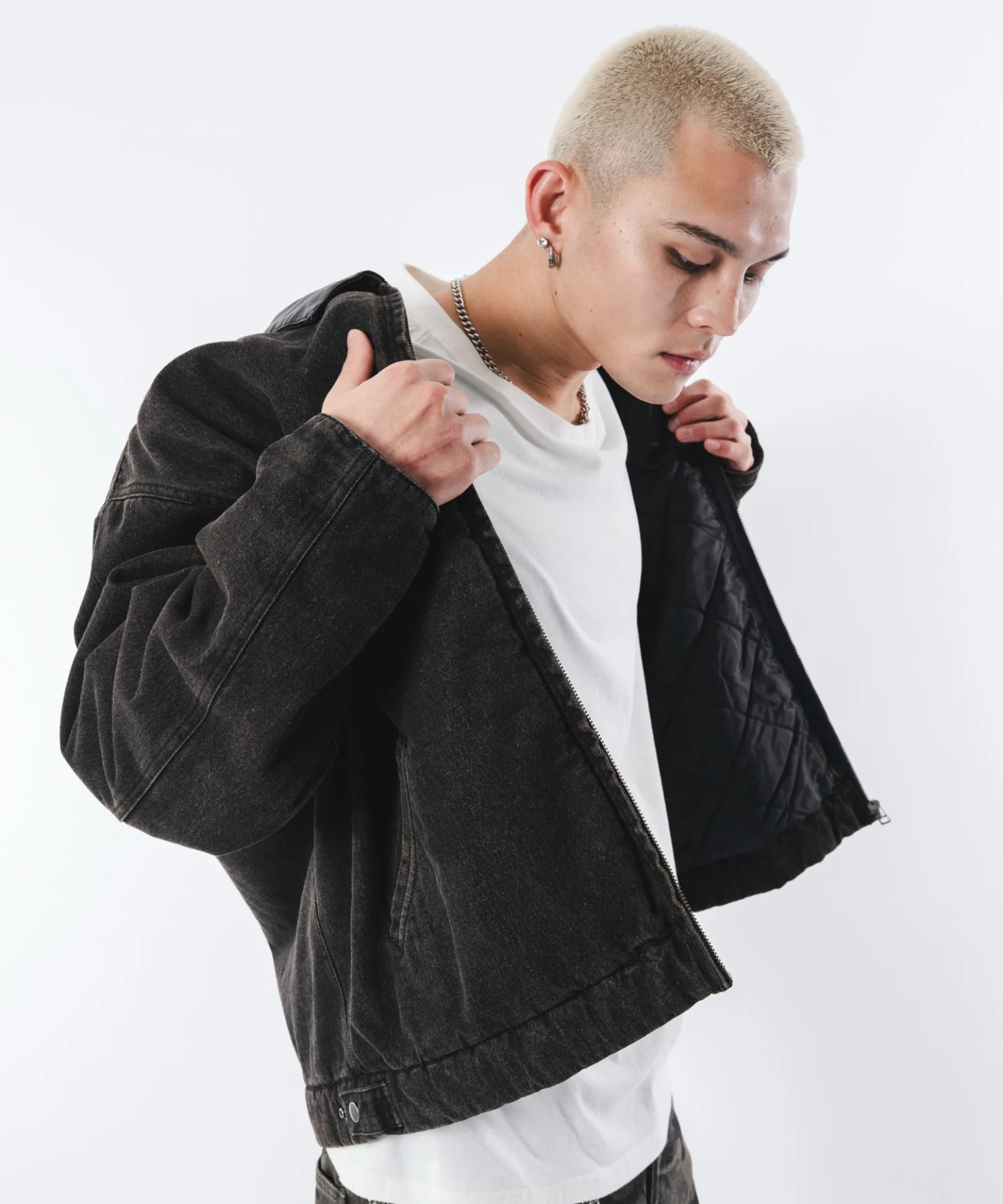 キルティングZIPデニムジャケット - Image 34