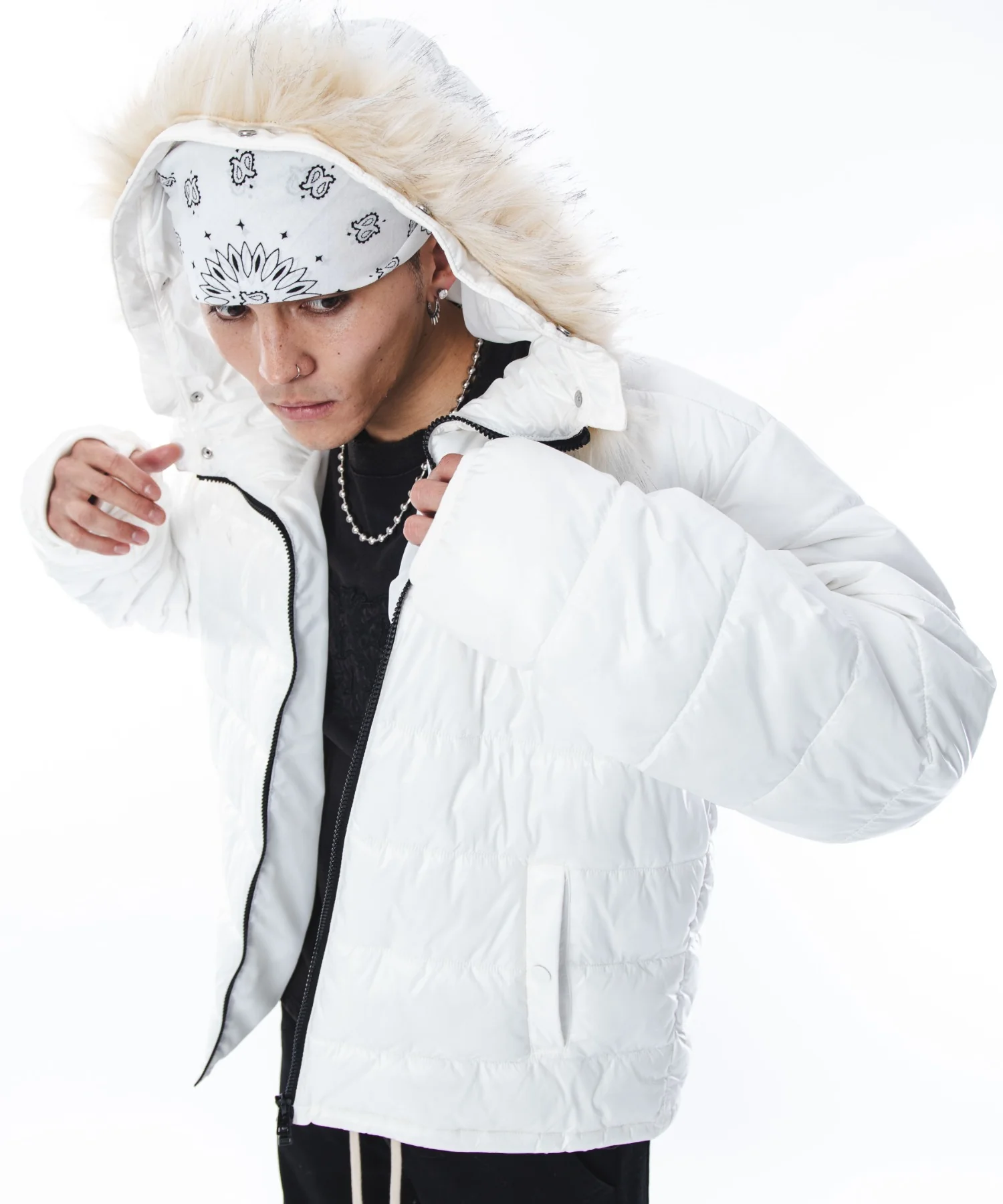 2WAYシャイニーパファーフーディー - Image 12