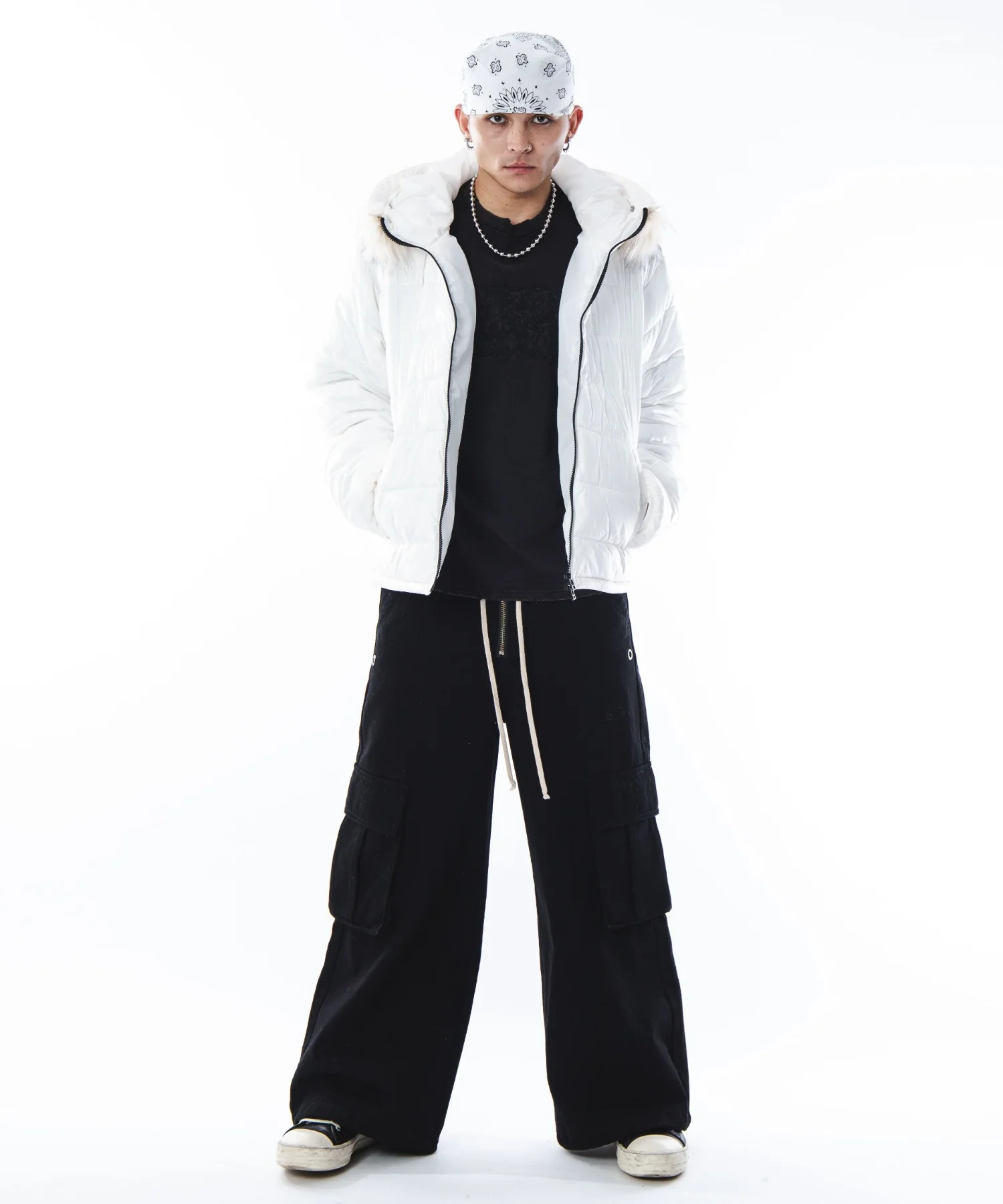 2WAYシャイニーパファーフーディー - Image 3