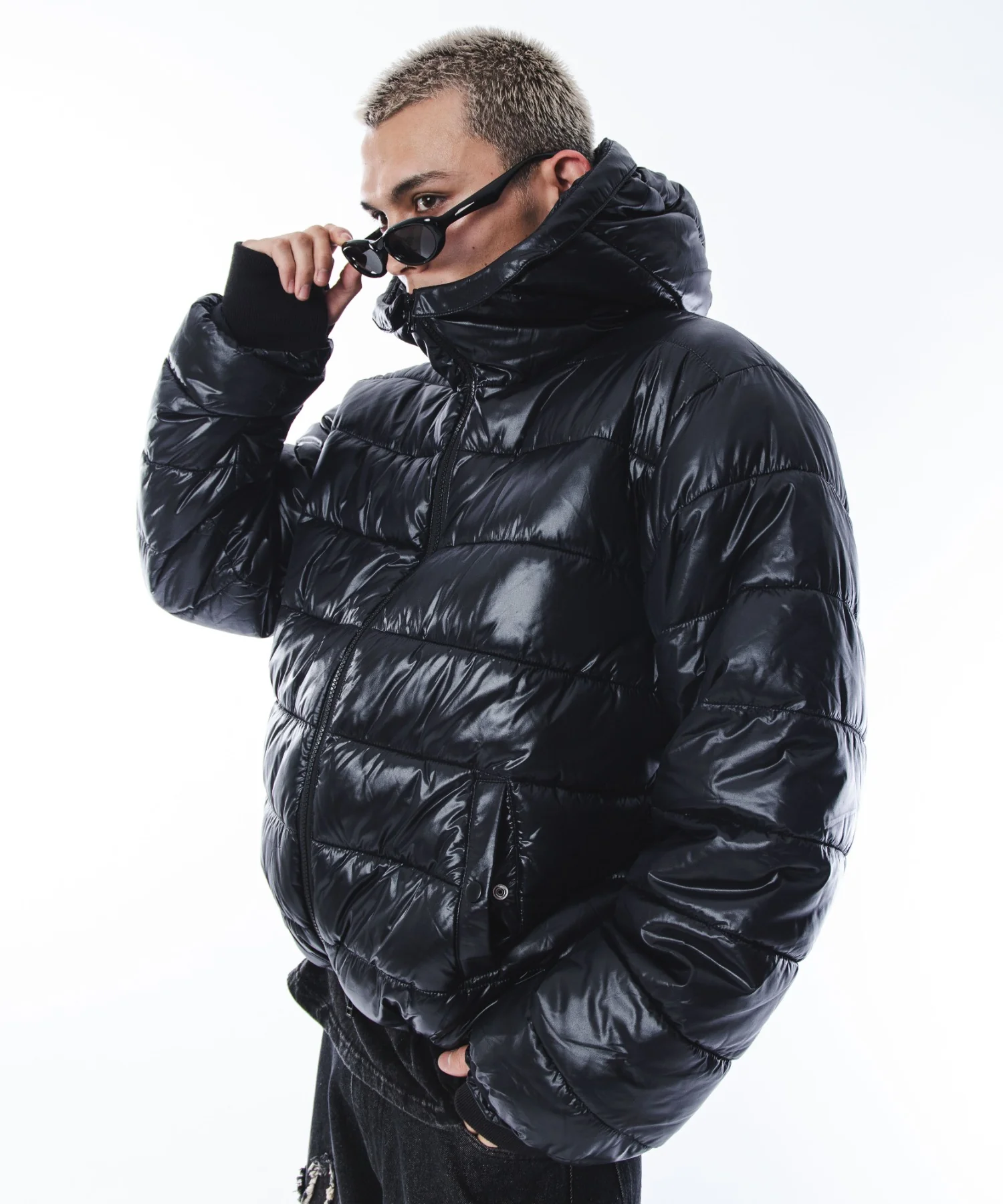 2WAYシャイニーパファーフーディー - Image 36