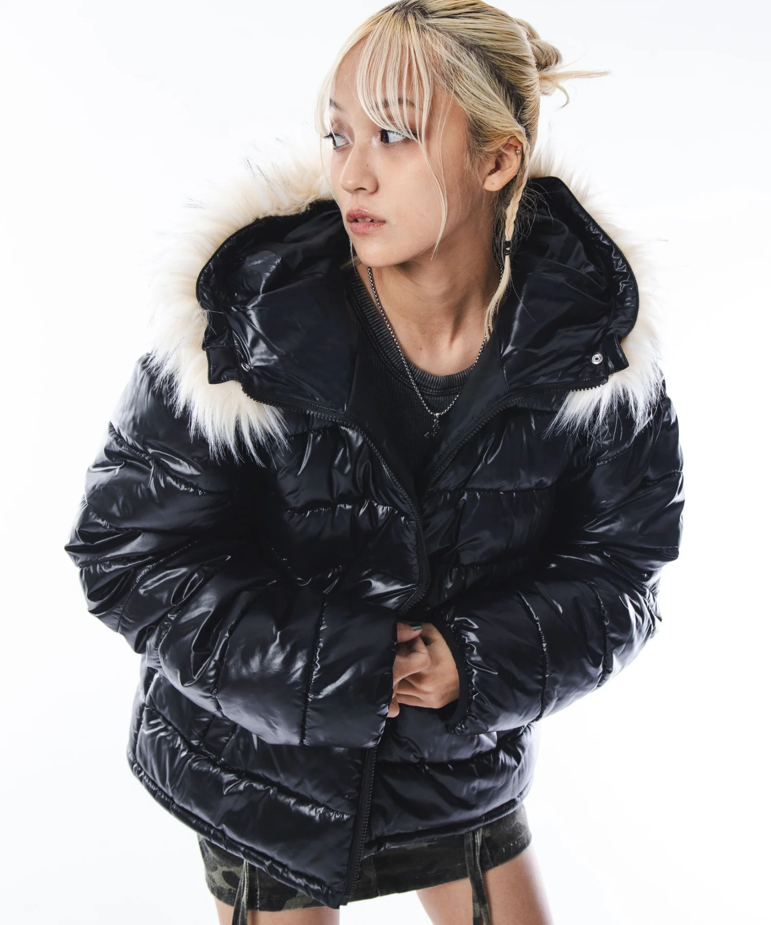 2WAYシャイニーパファーフーディー - Image 46