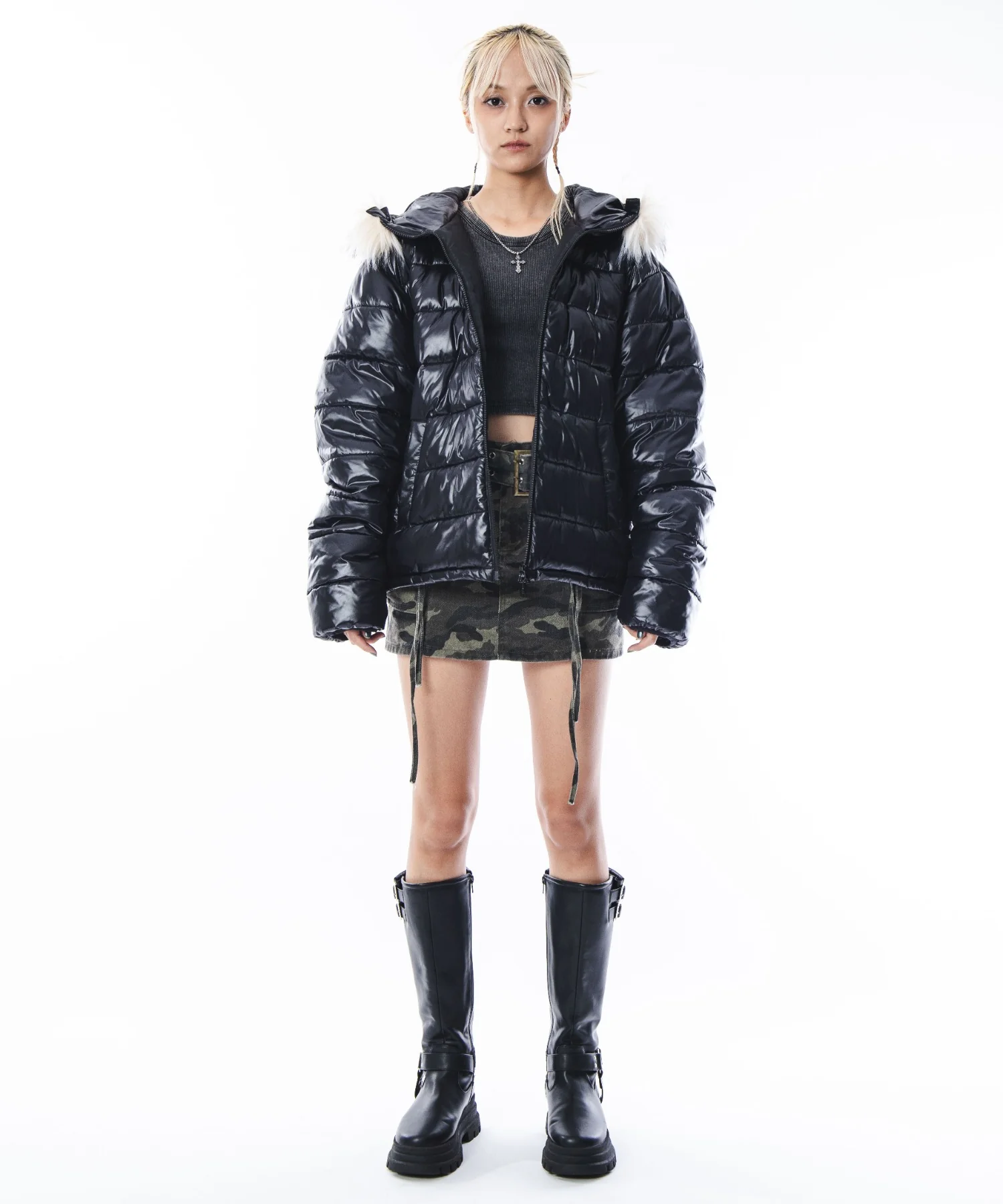 2WAYシャイニーパファーフーディー - Image 49