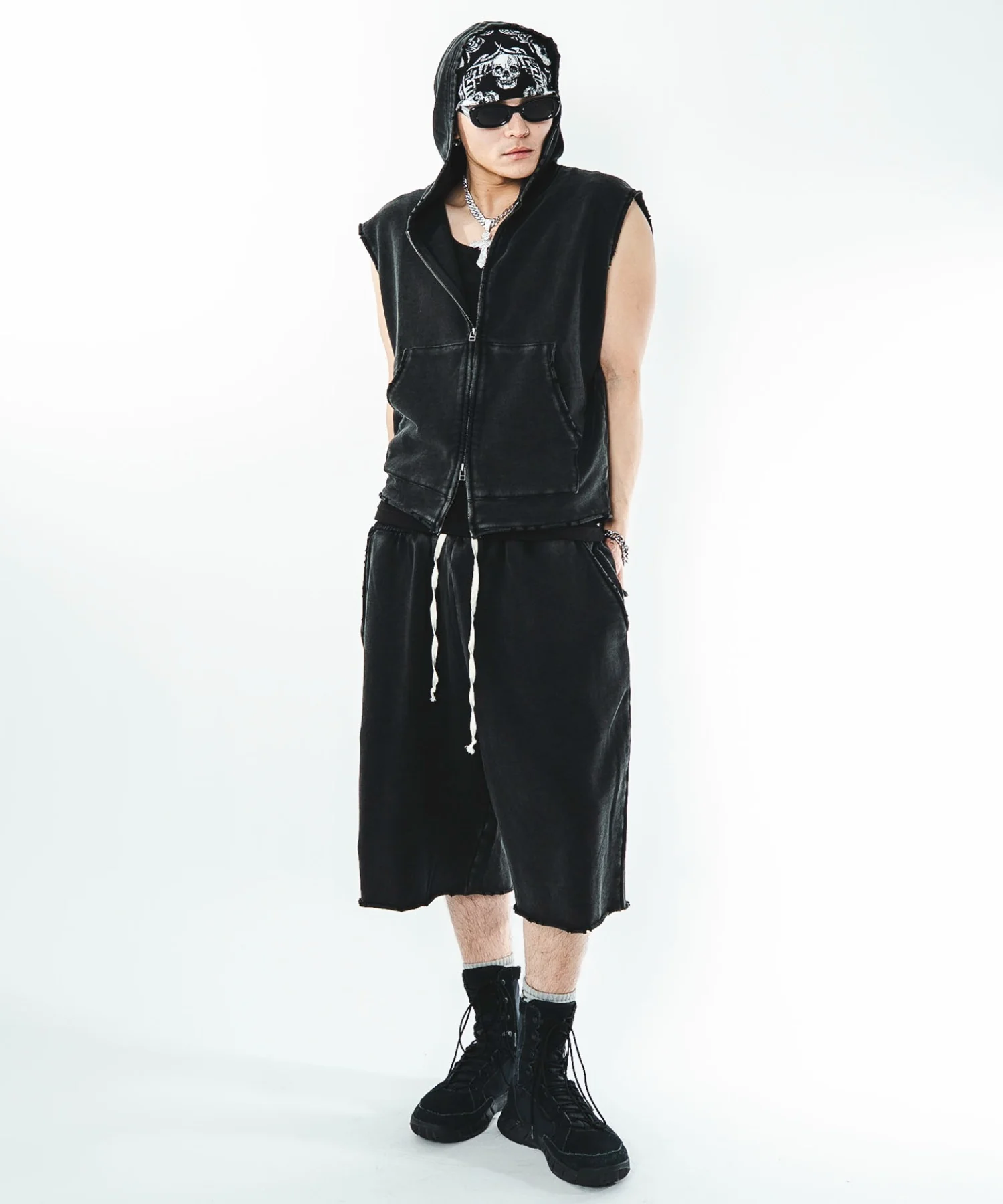 ブリーチダメージノースリーブZIPパーカー - Image 5