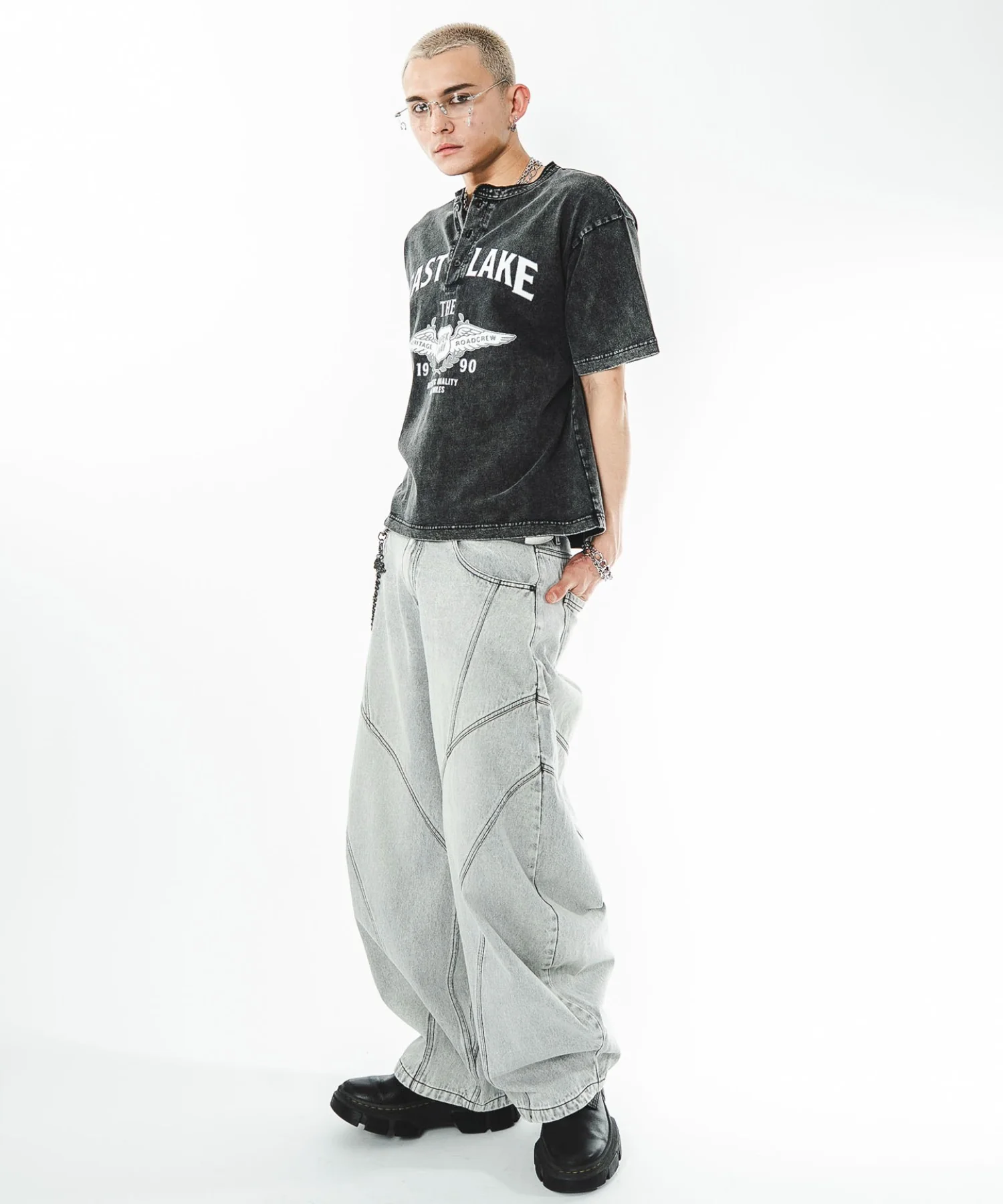 グラフィックヘンリーネックT(SS) - Image 5