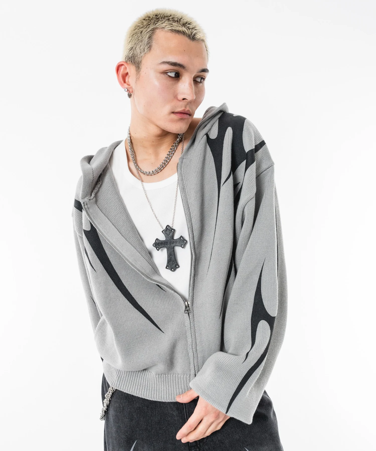 トライバルニットZIPパーカー - Image 14
