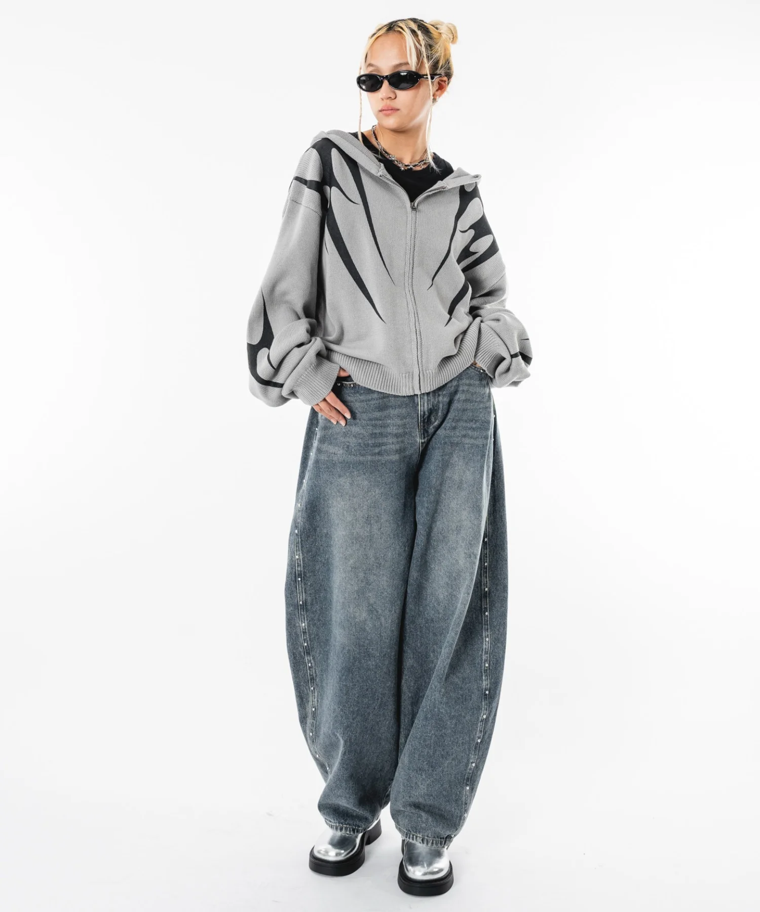 トライバルニットZIPパーカー - Image 19