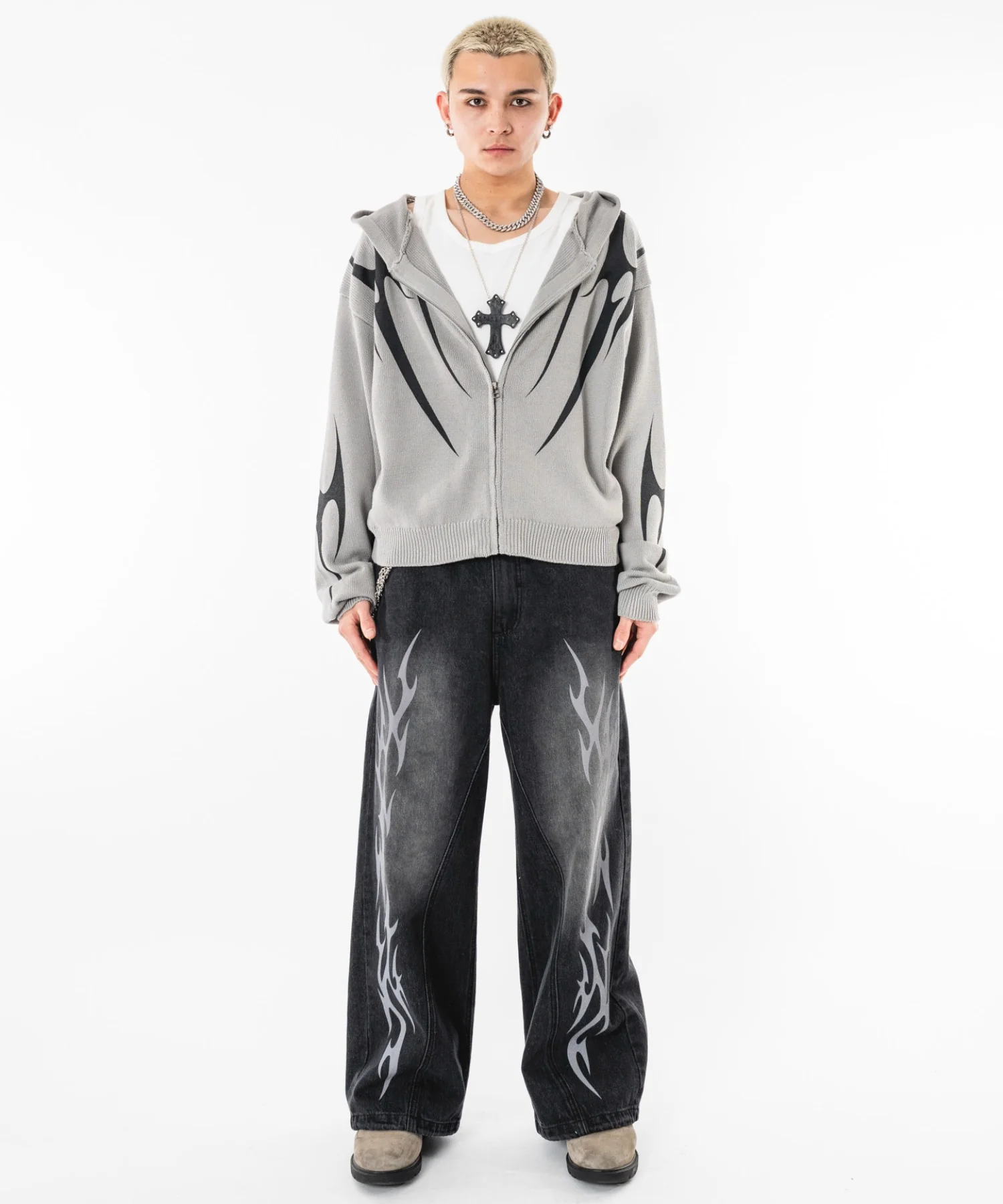 トライバルニットZIPパーカー - Image 35