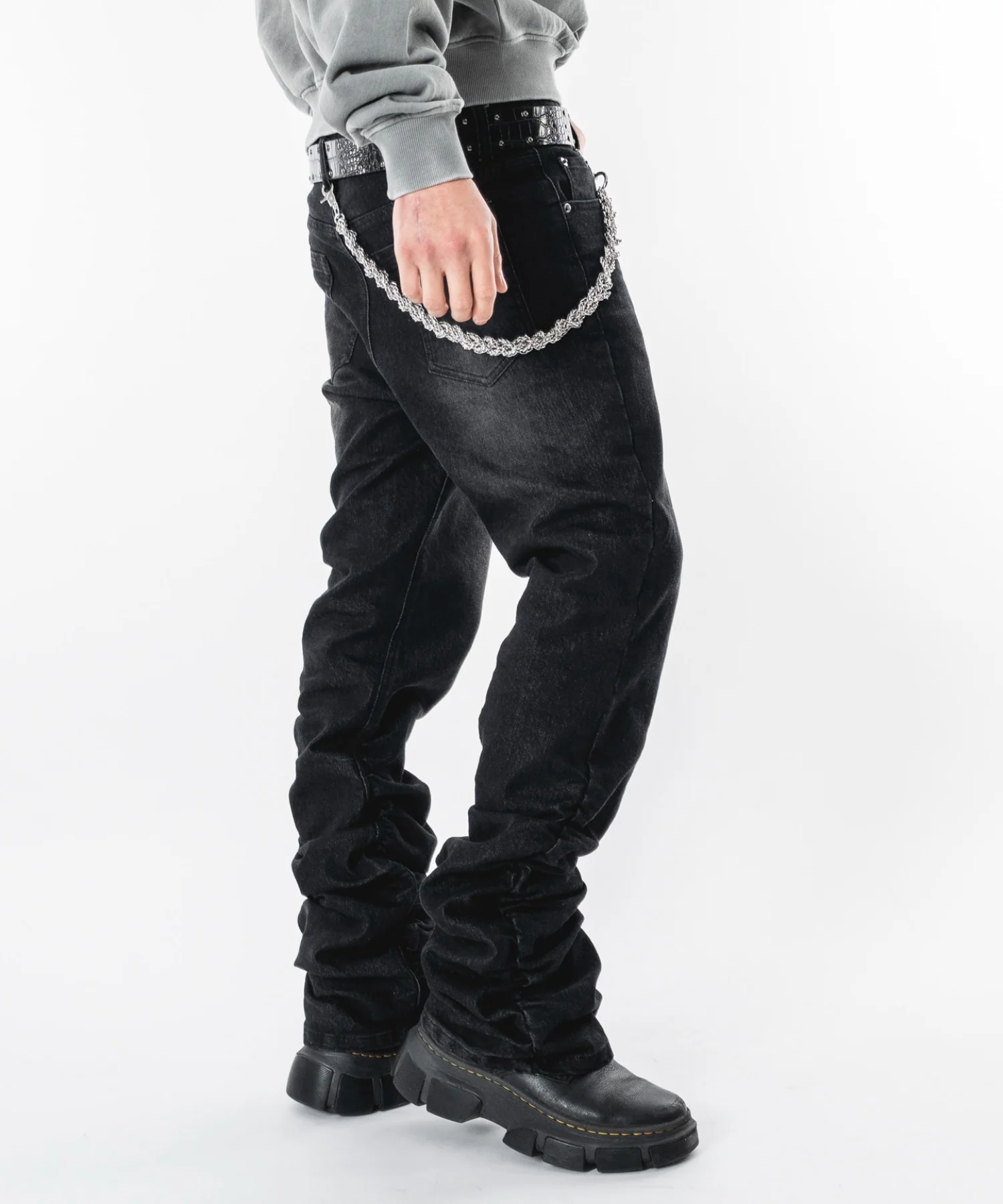 シャーリングフレアデニムスキニーパンツ - Image 11